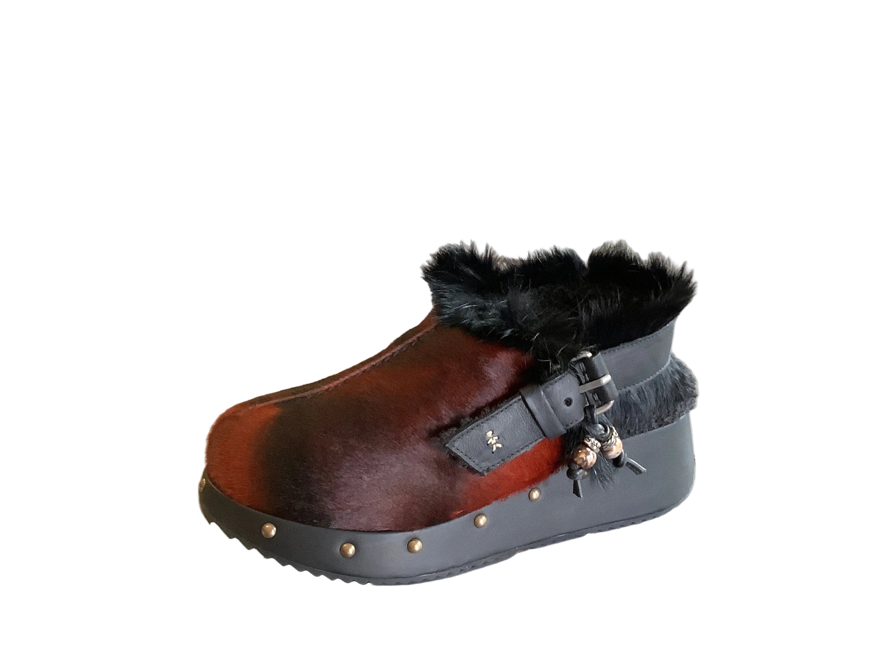 Archival Treasure Henry Beguelin SLINGBACK WEDGE IN OMBRÉ PONY SHOES