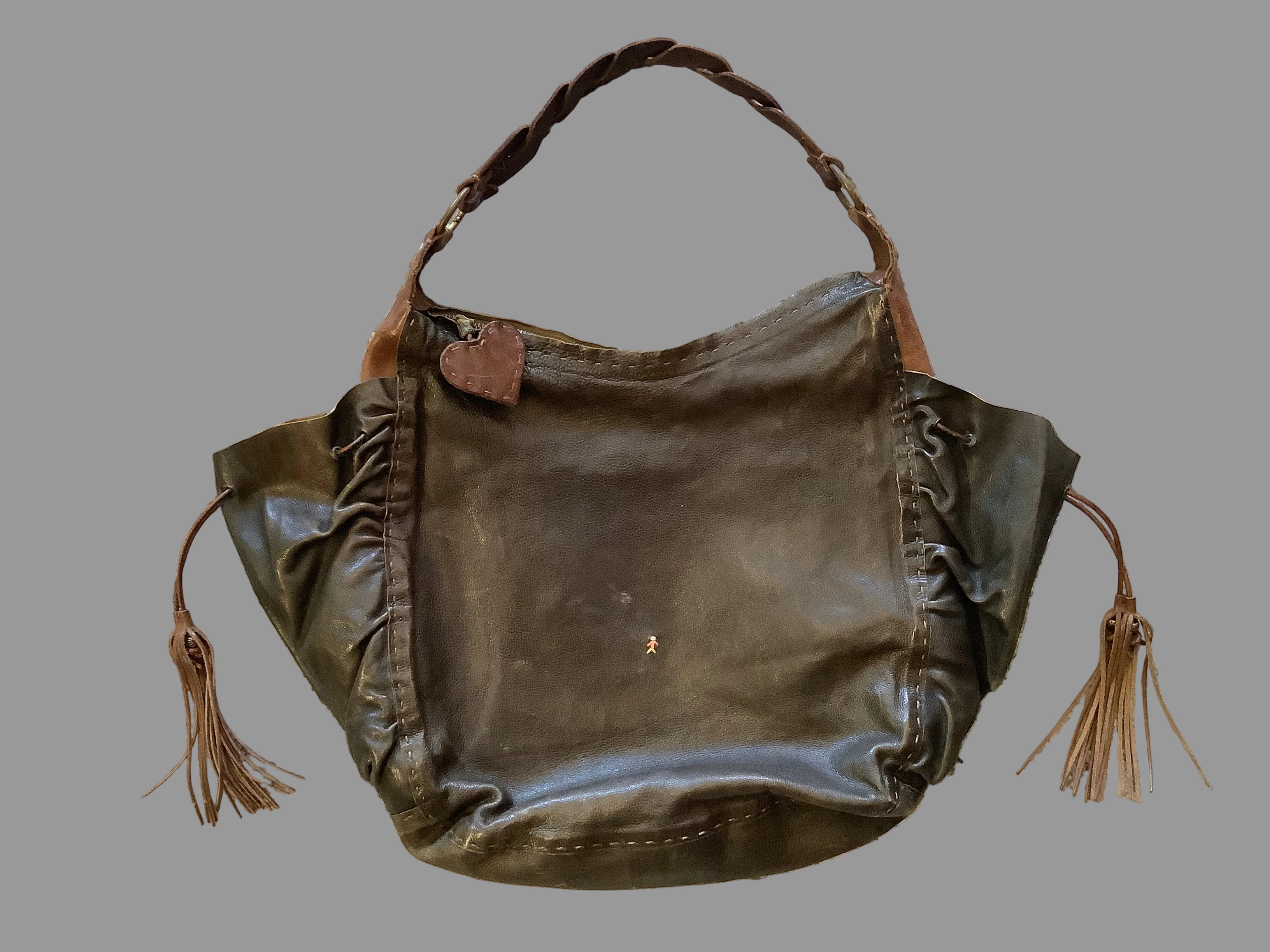 Rare Vintage Henry Beguelin Hobo Heart Bag