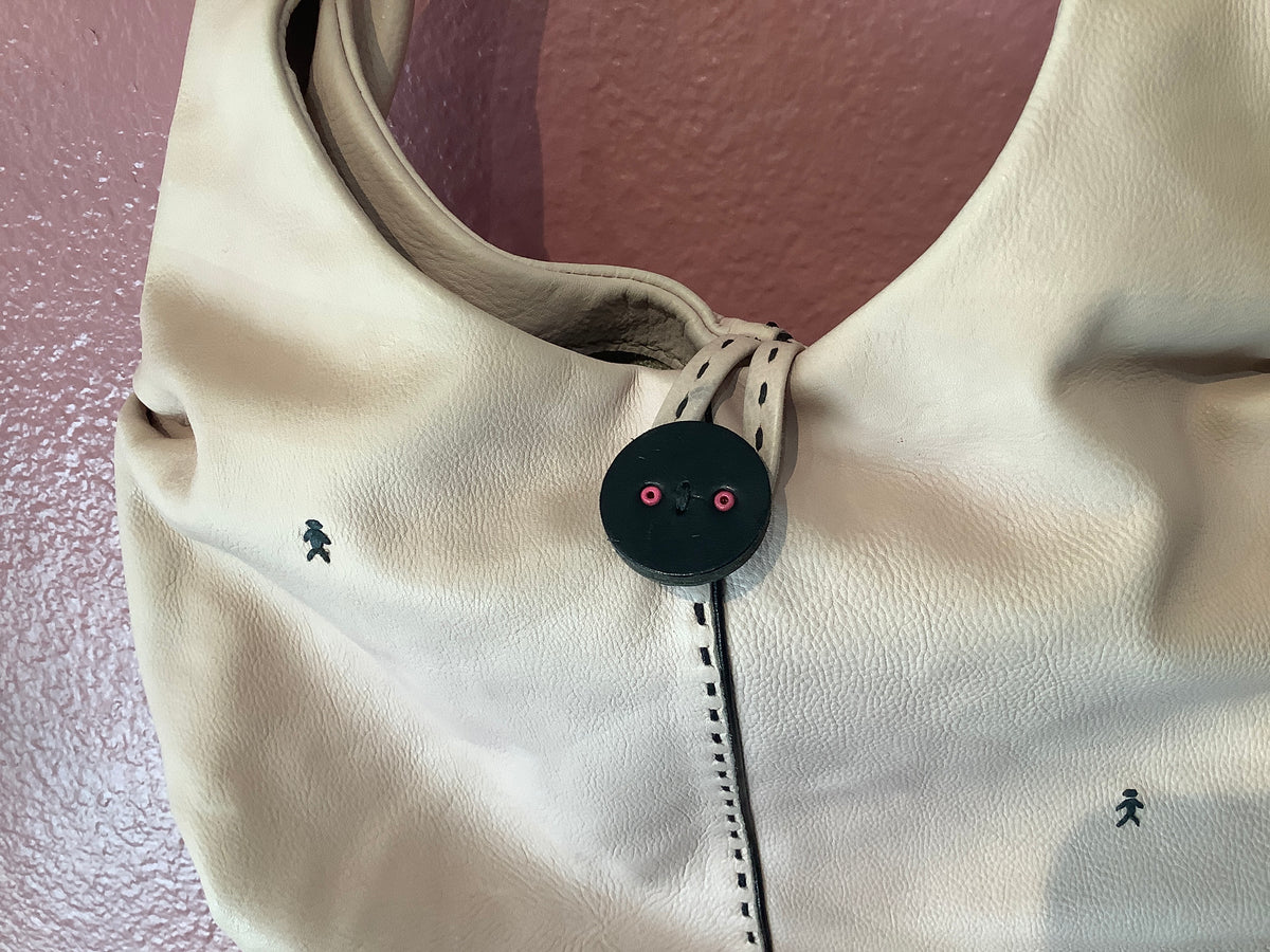 Rare Vintage H.B. Powder Pink Leather Hobo Bag
