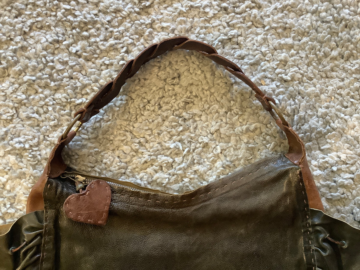 Rare Vintage Henry Beguelin Hobo Heart Bag