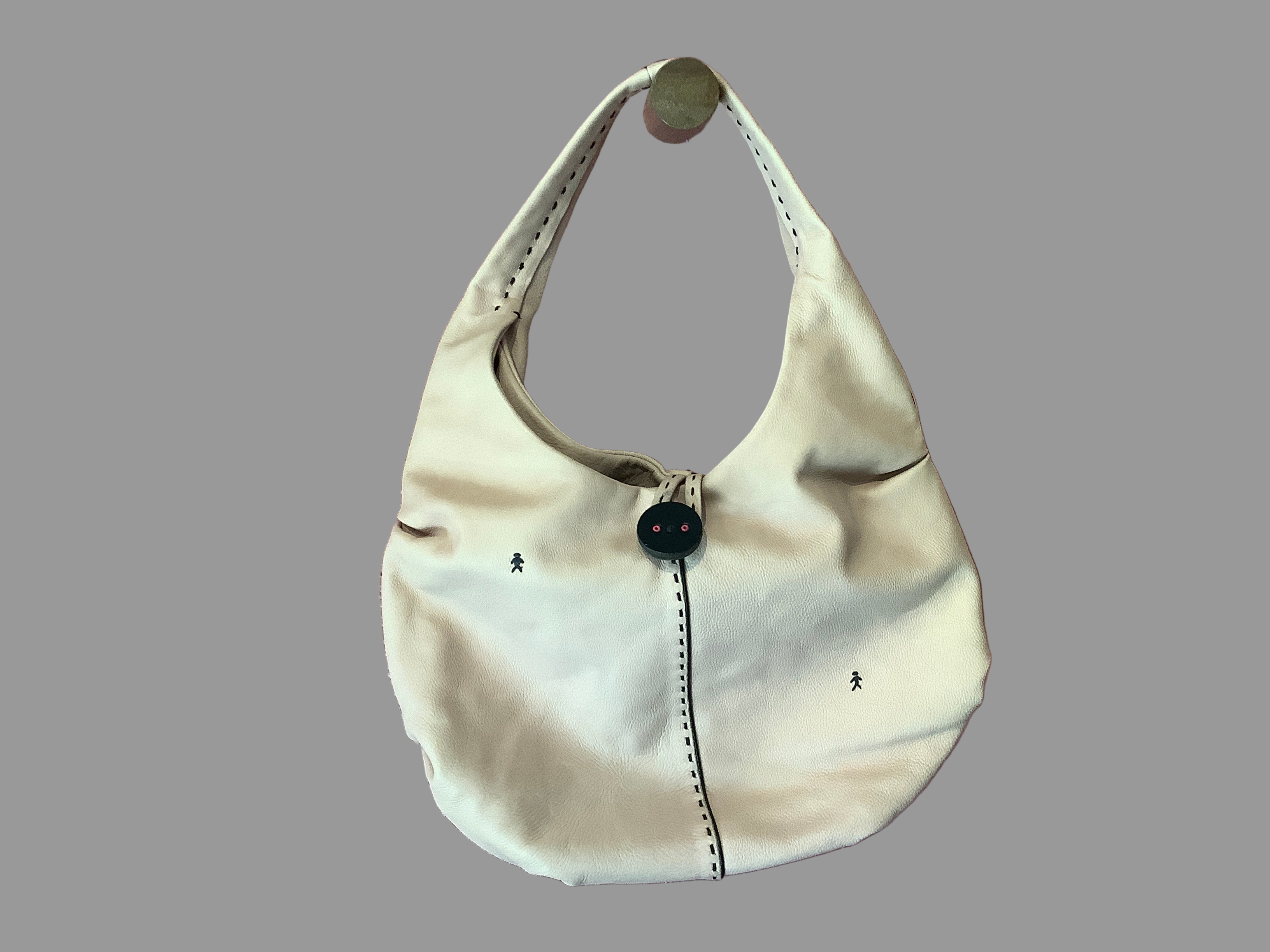 Rare Vintage H.B. Powder Pink Leather Hobo Bag