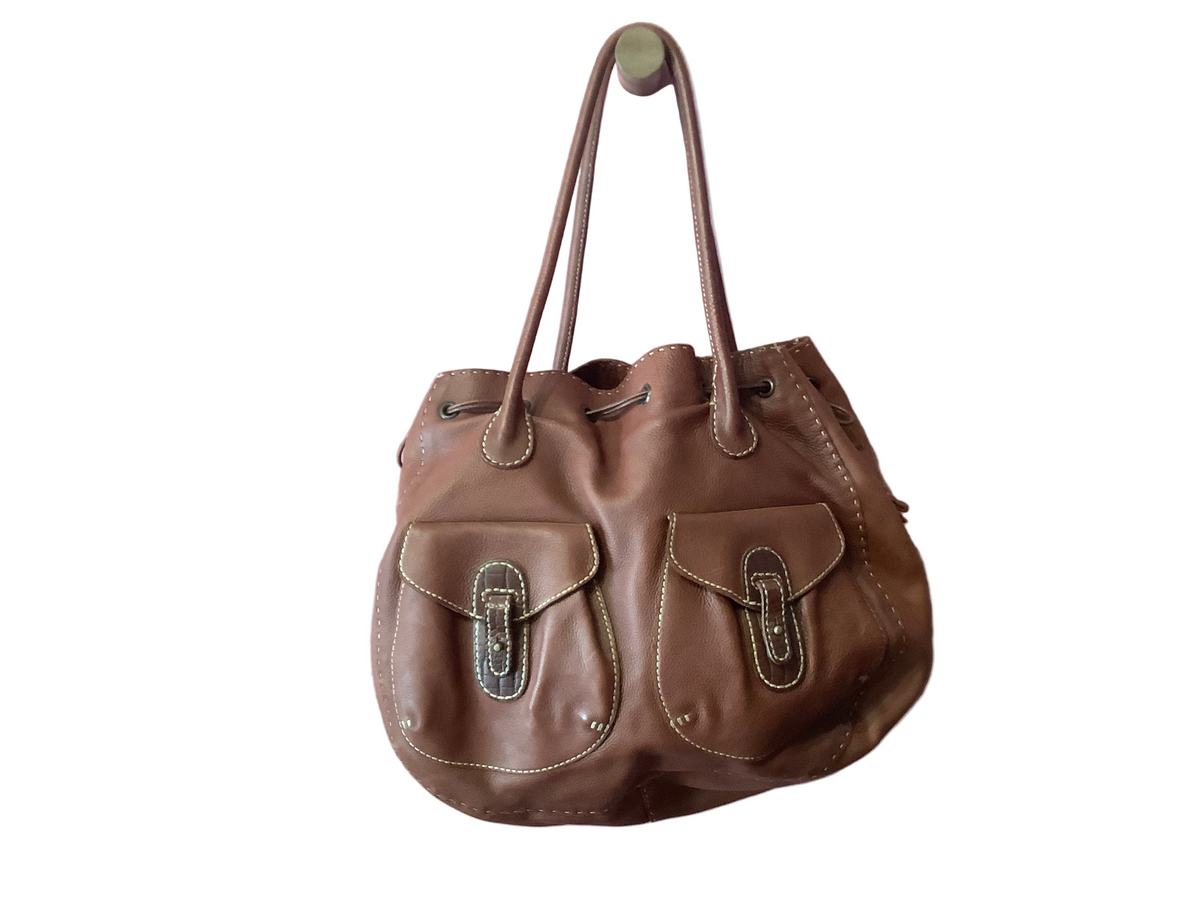 Henry Beguelin Camel Leather Bag