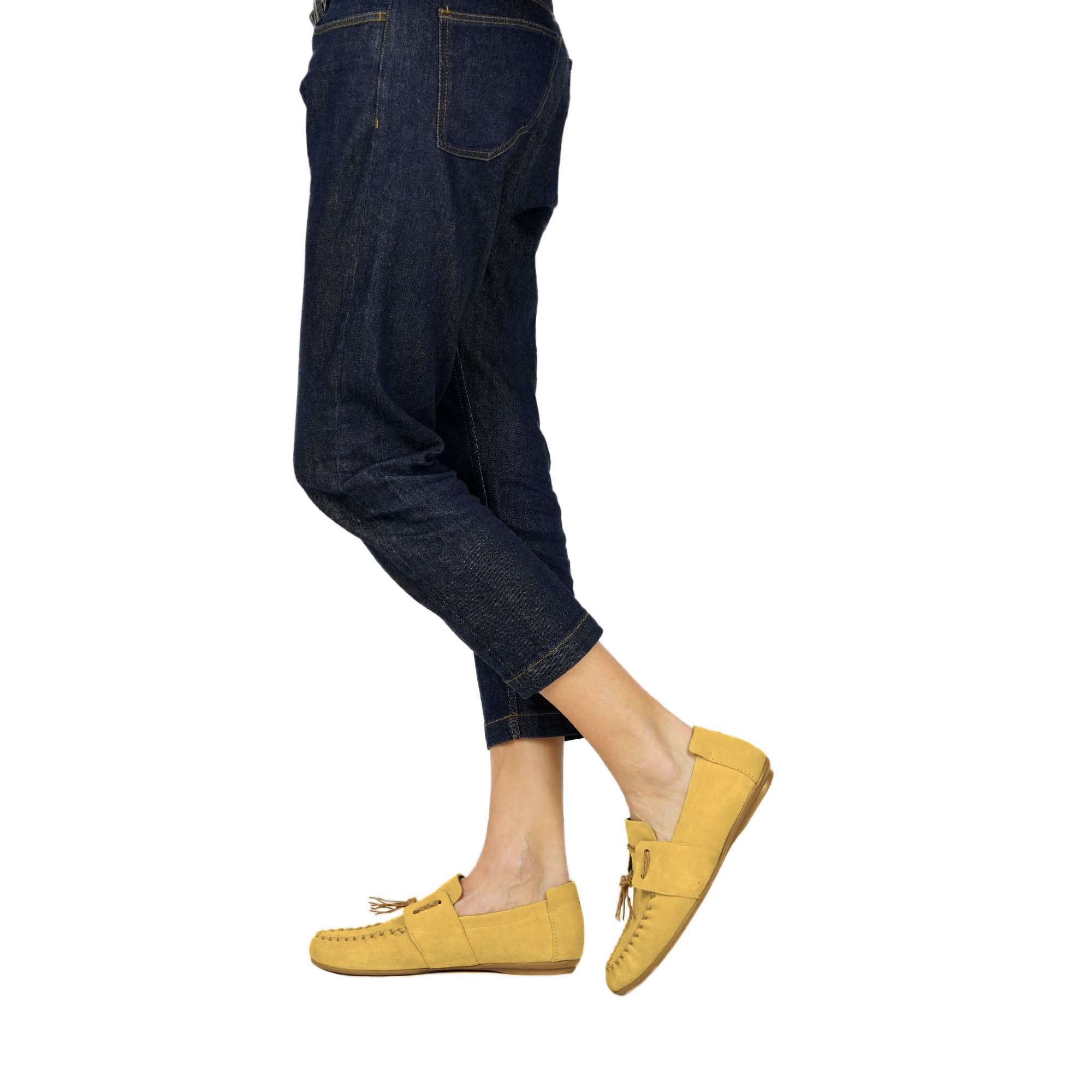 Car Shoe Camoscio Vintage Curry