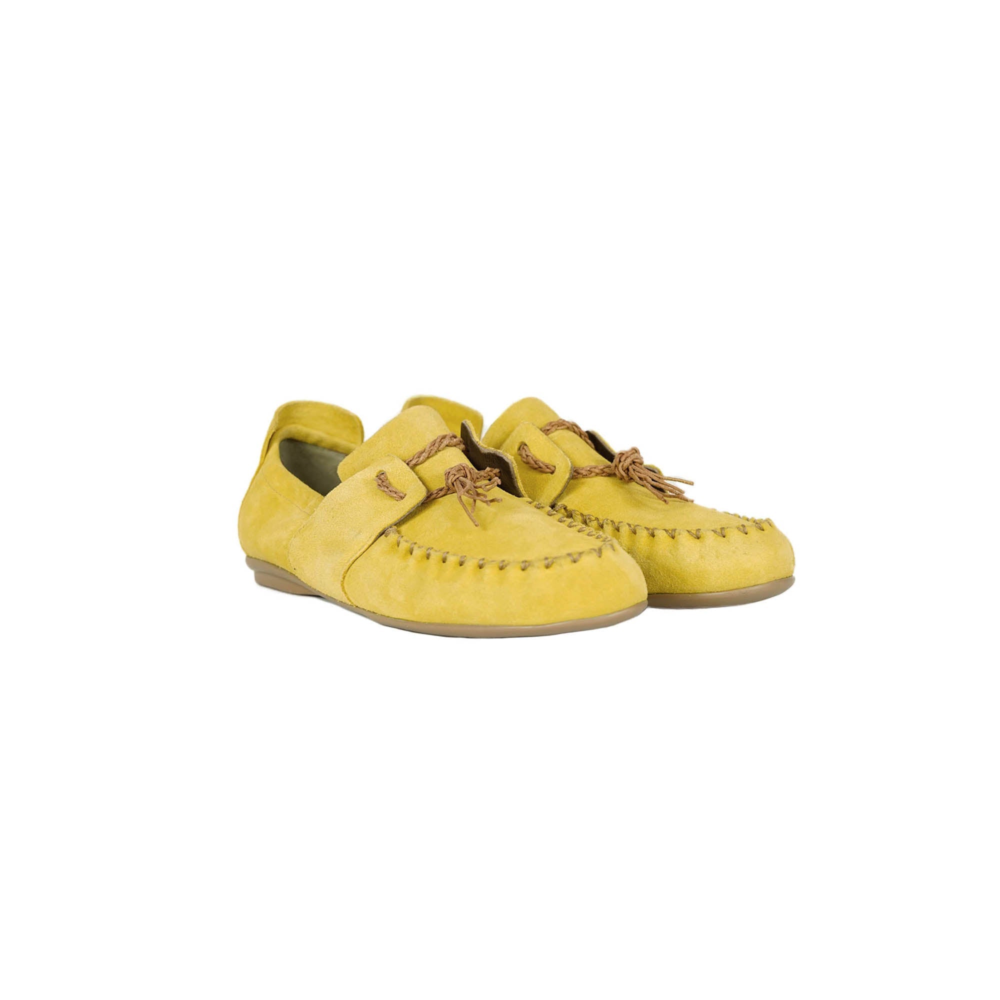 Car Shoe Camoscio Vintage Curry