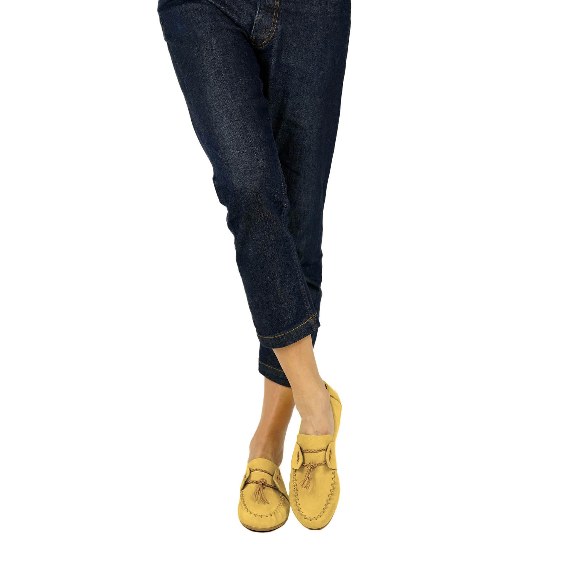 Car Shoe Camoscio Vintage Curry