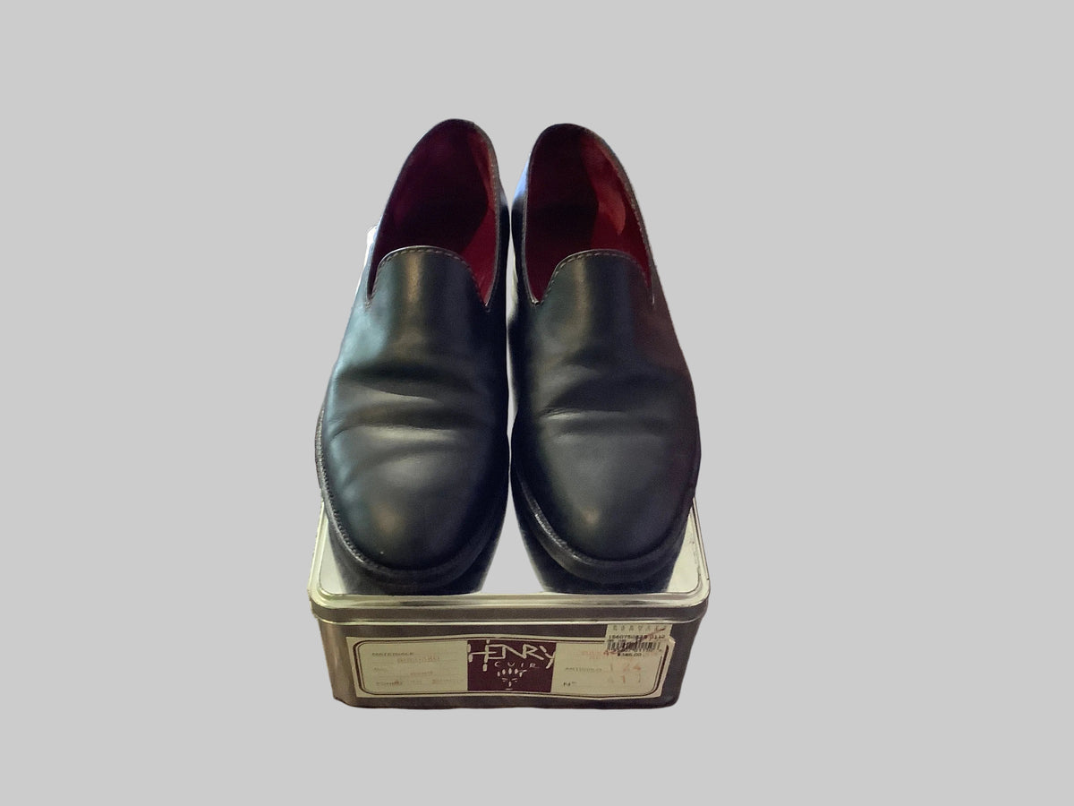 Rare Vintage Henry Cuir X Barney’s Black Loafer w/ Original Tin Box + Dustbag