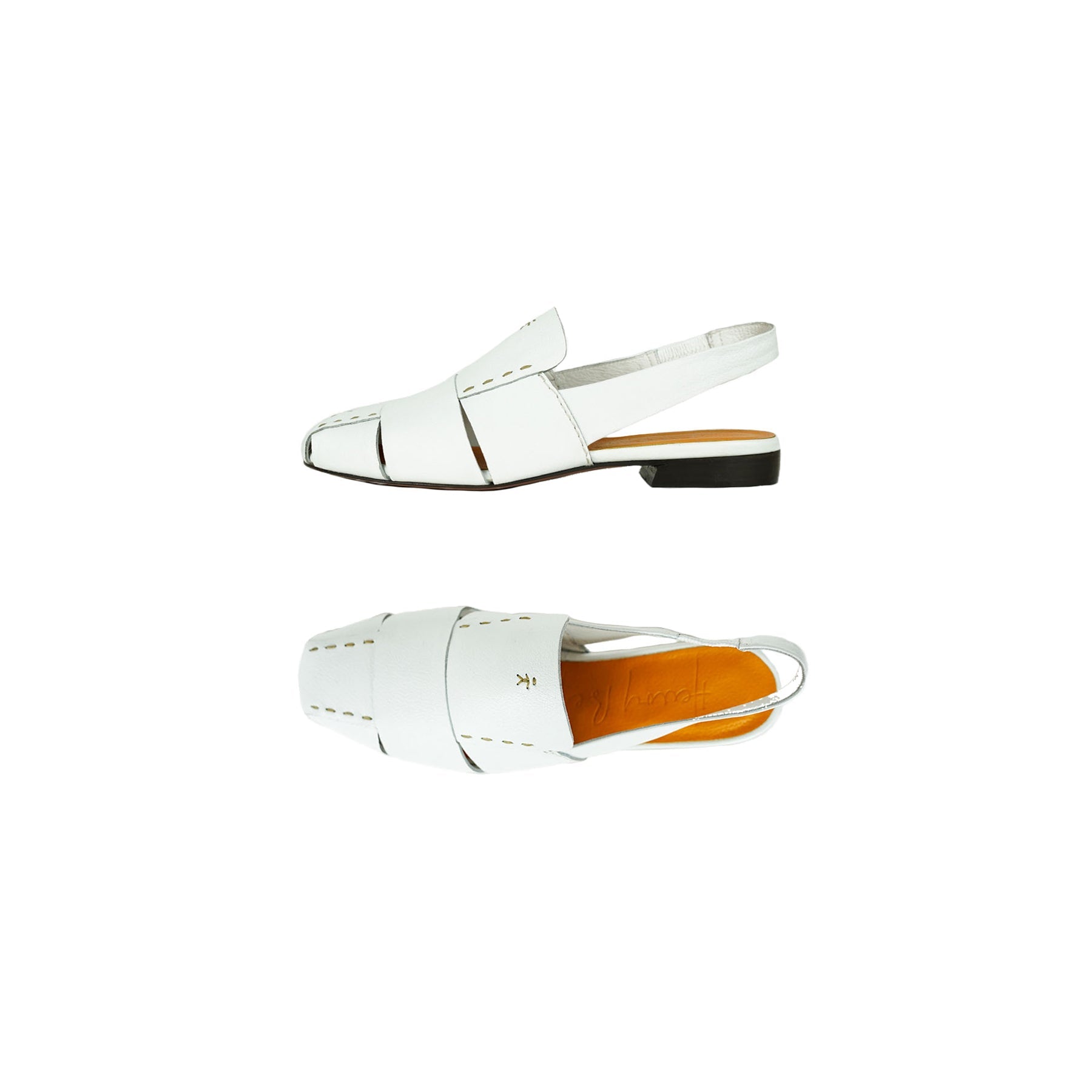 Slingback Mules Cervo Bianco