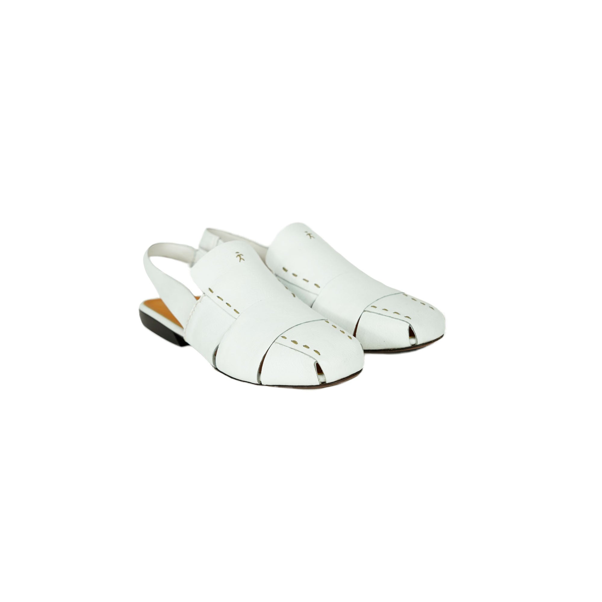 Slingback Mules Cervo Bianco
