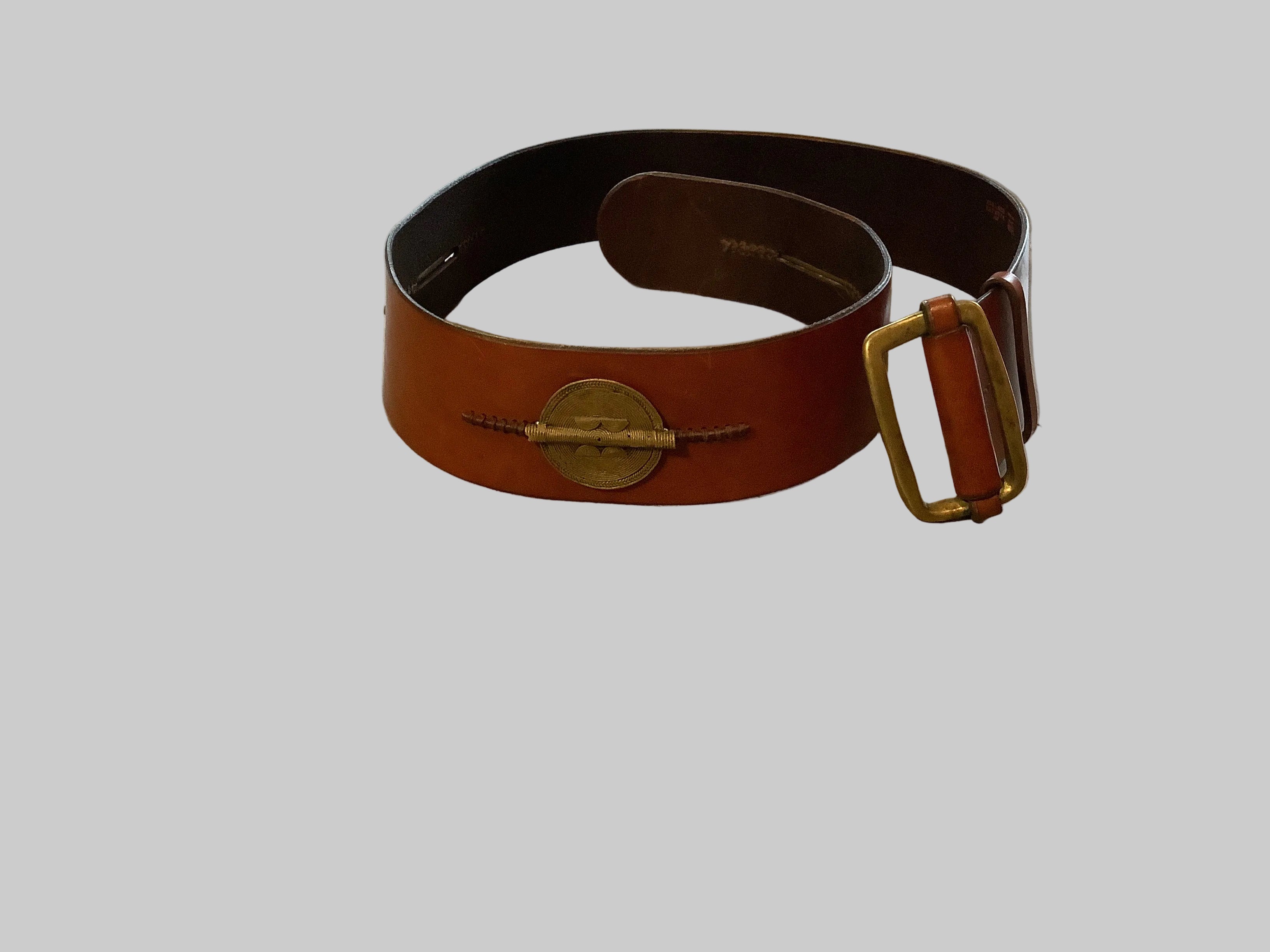 Rare Vintage Henry Beguelin Brown Belt