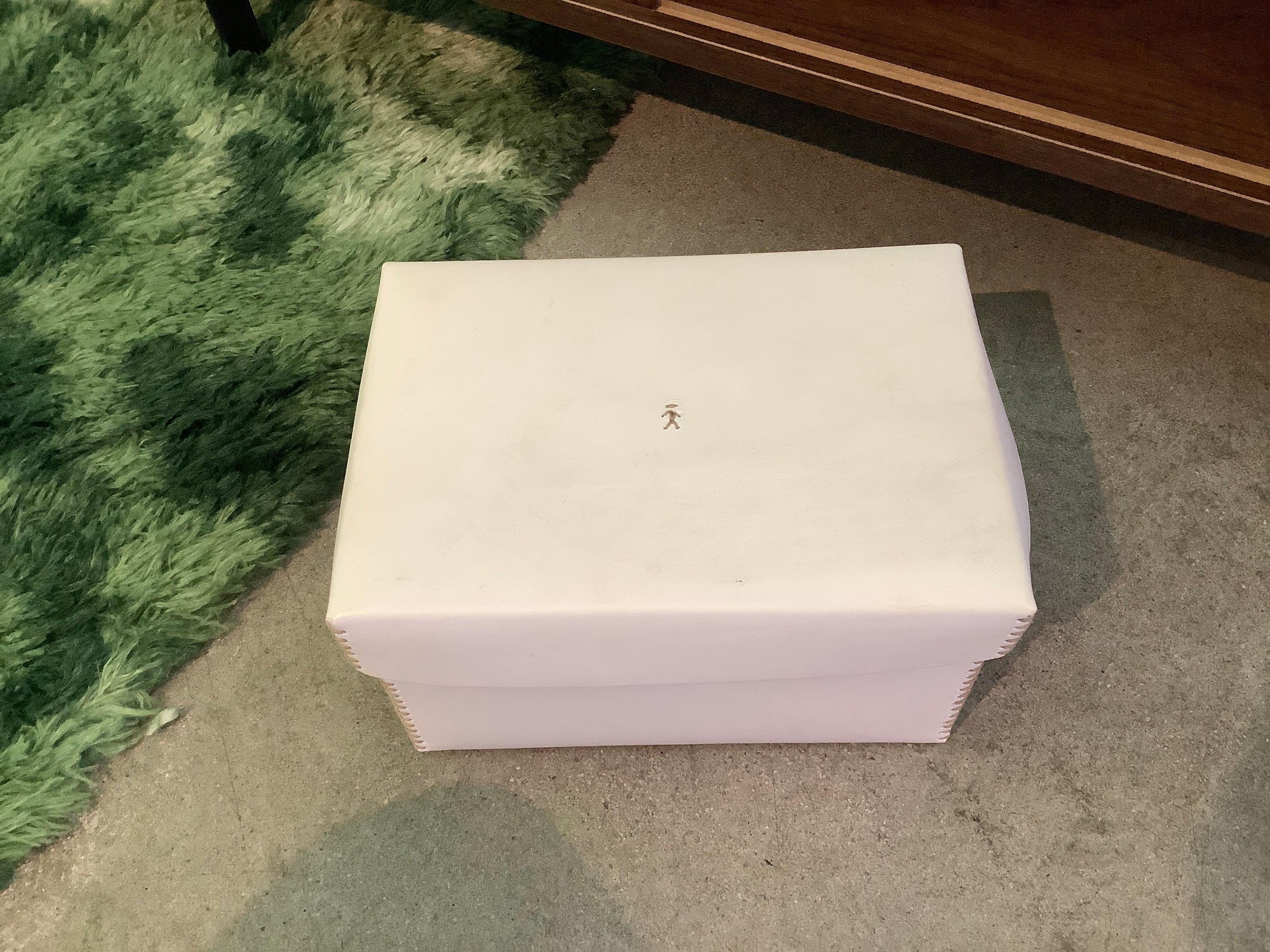Plain White Leather Trinket Box