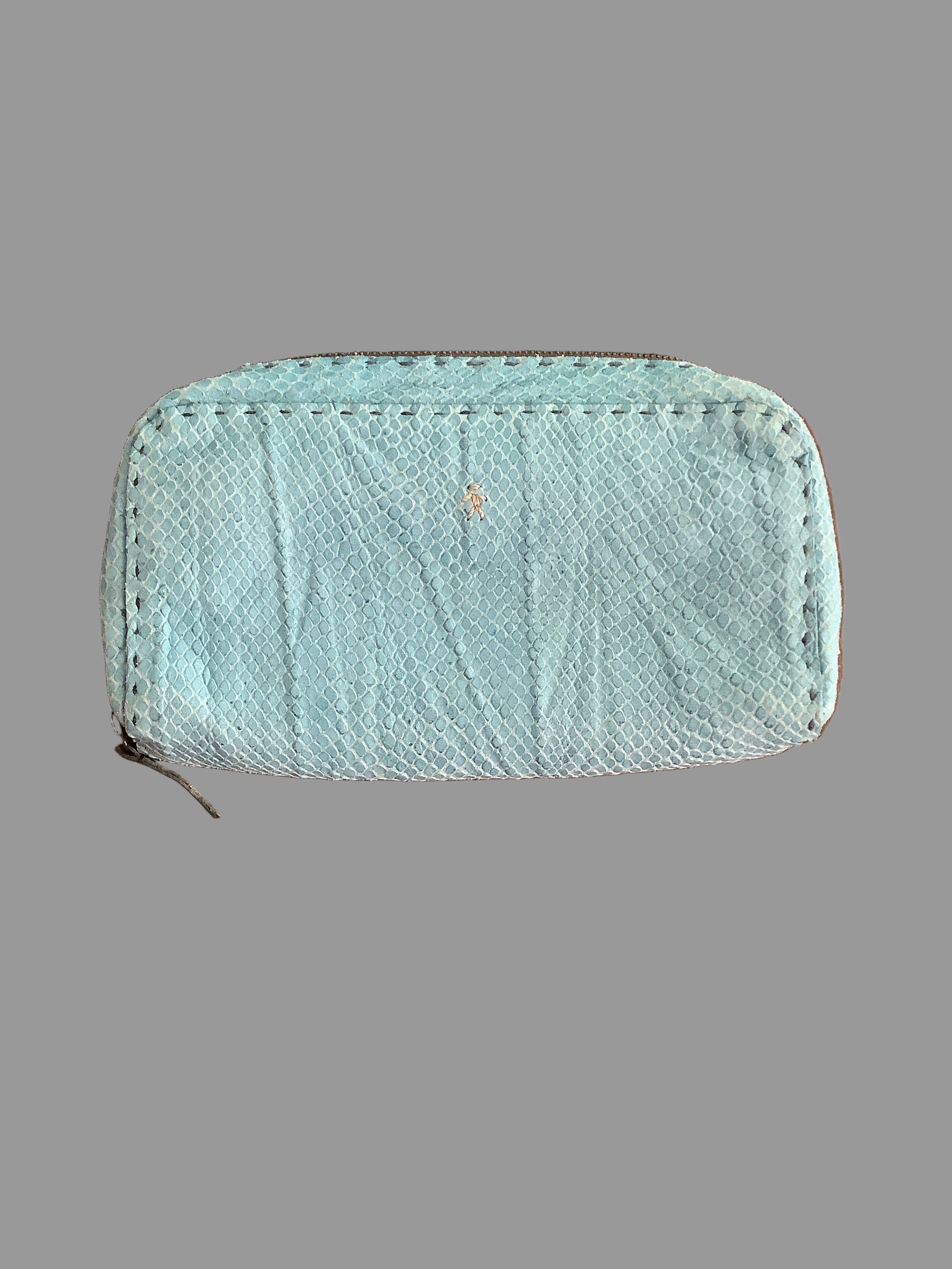 Rare Vintage Henry Beguelin Blue snake Pouch