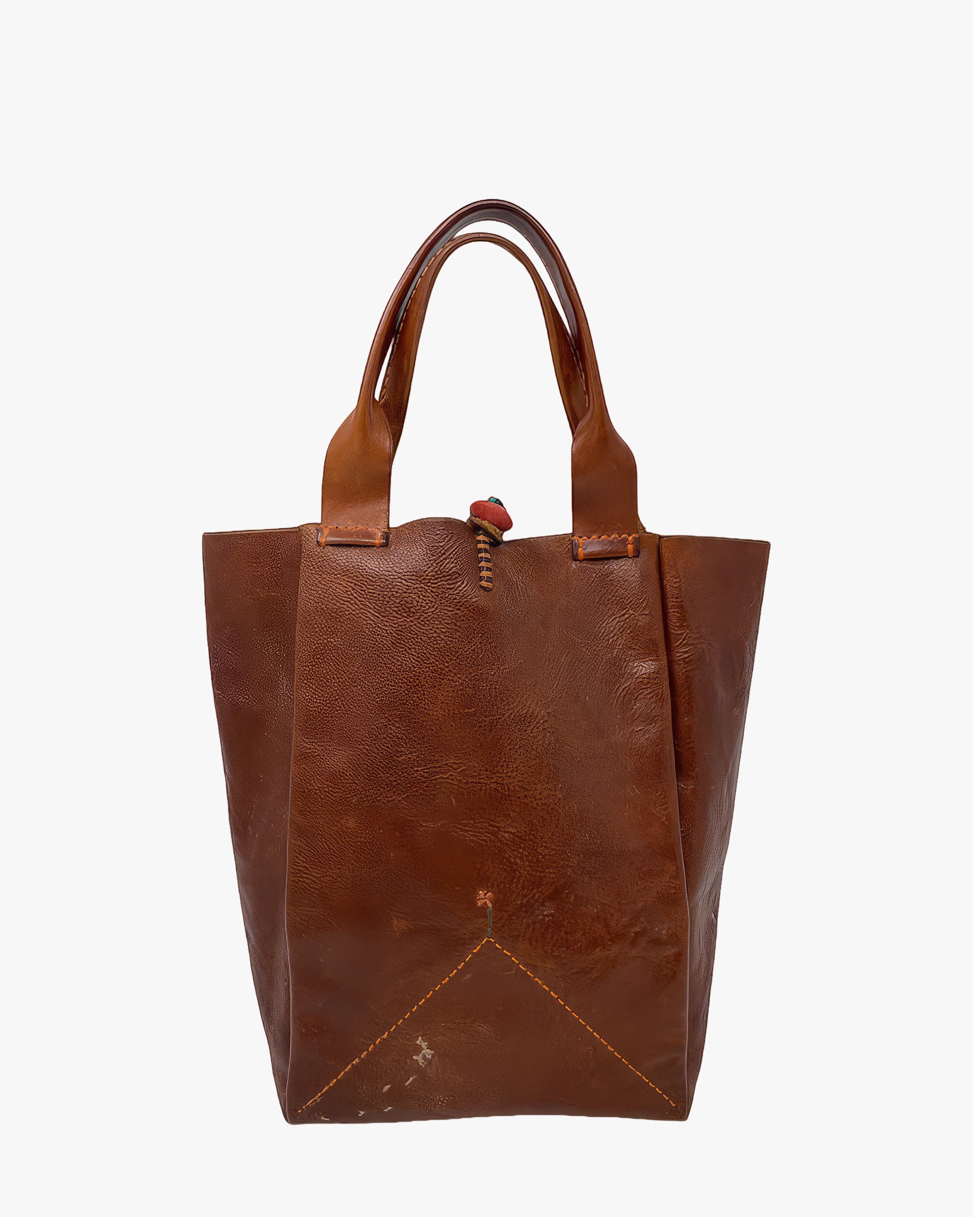 Henry Cuir Brown Leather Tote Bag