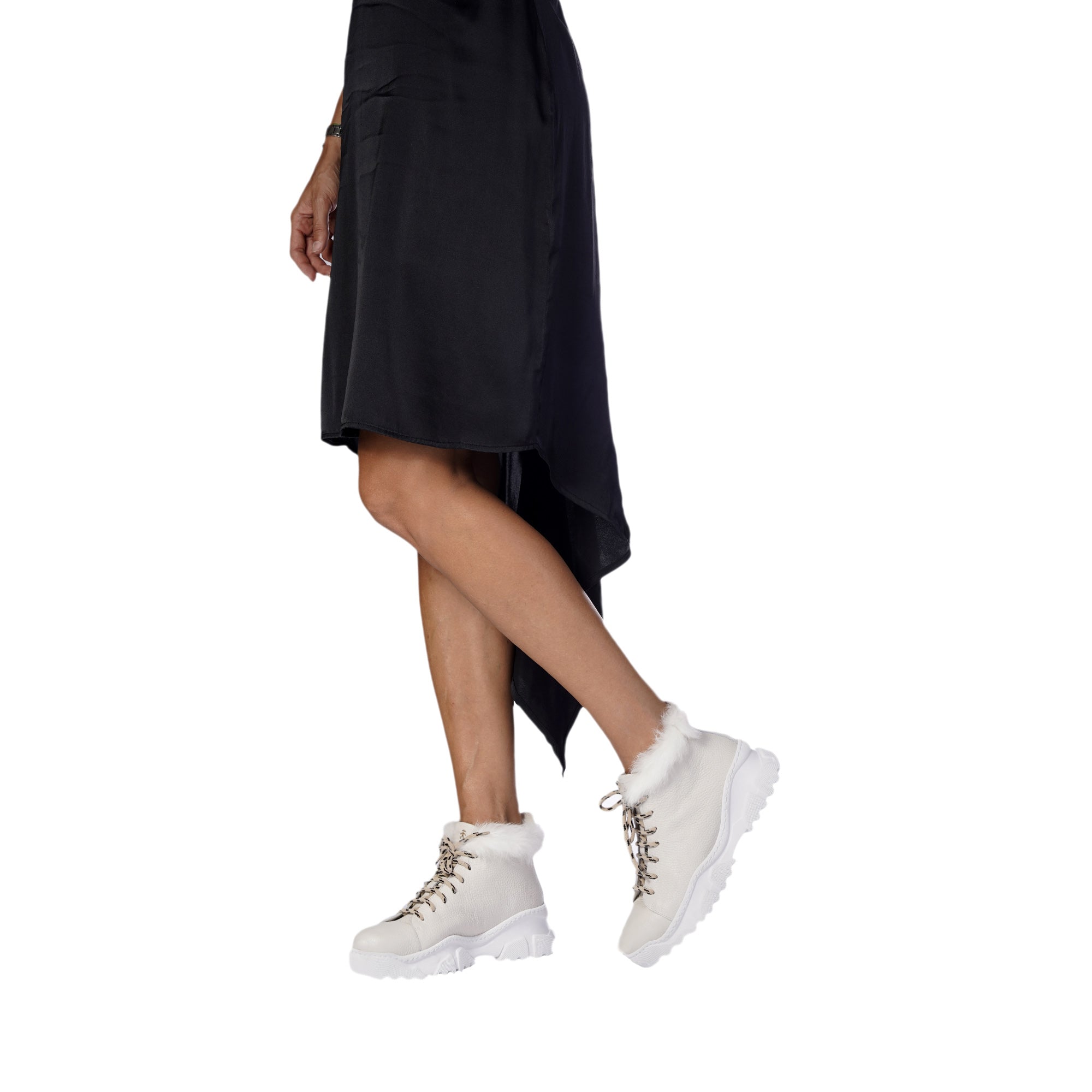 High Fur Sneaker Cervo Chalk White