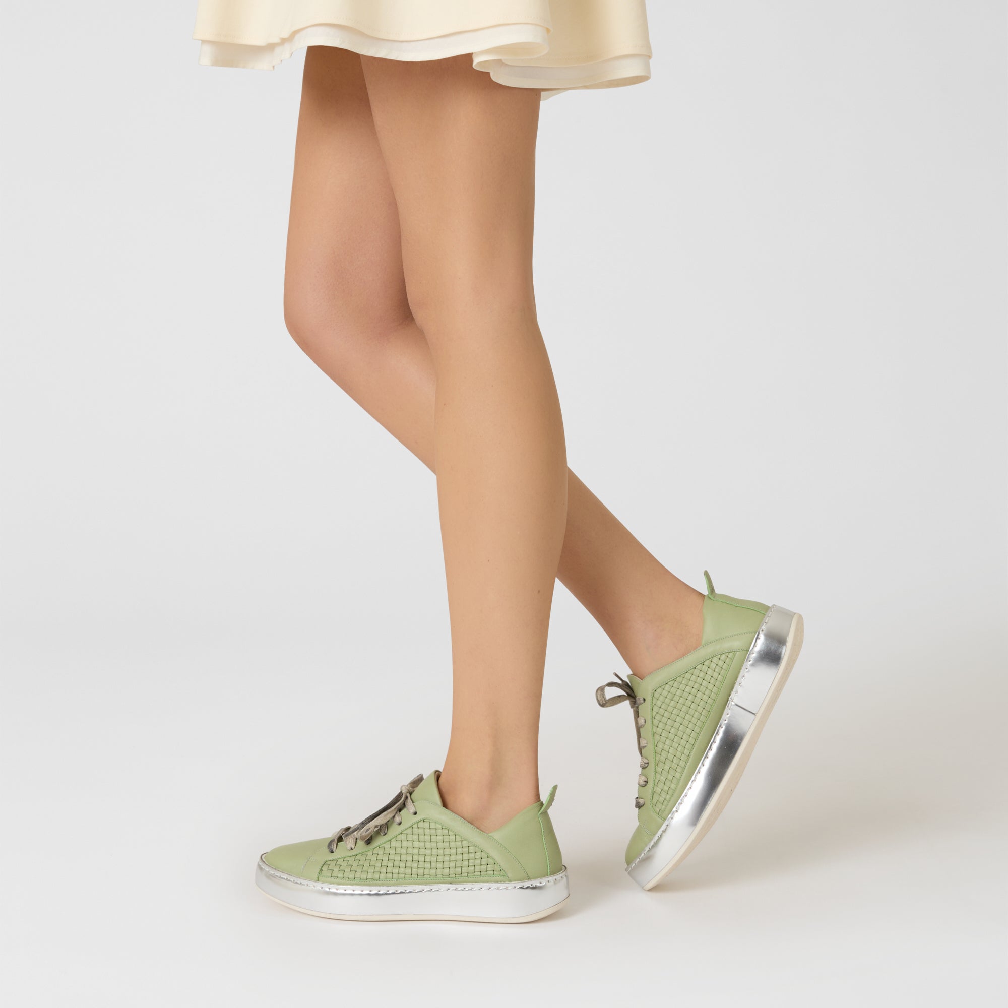 Sneaker Intreccio Soft Green