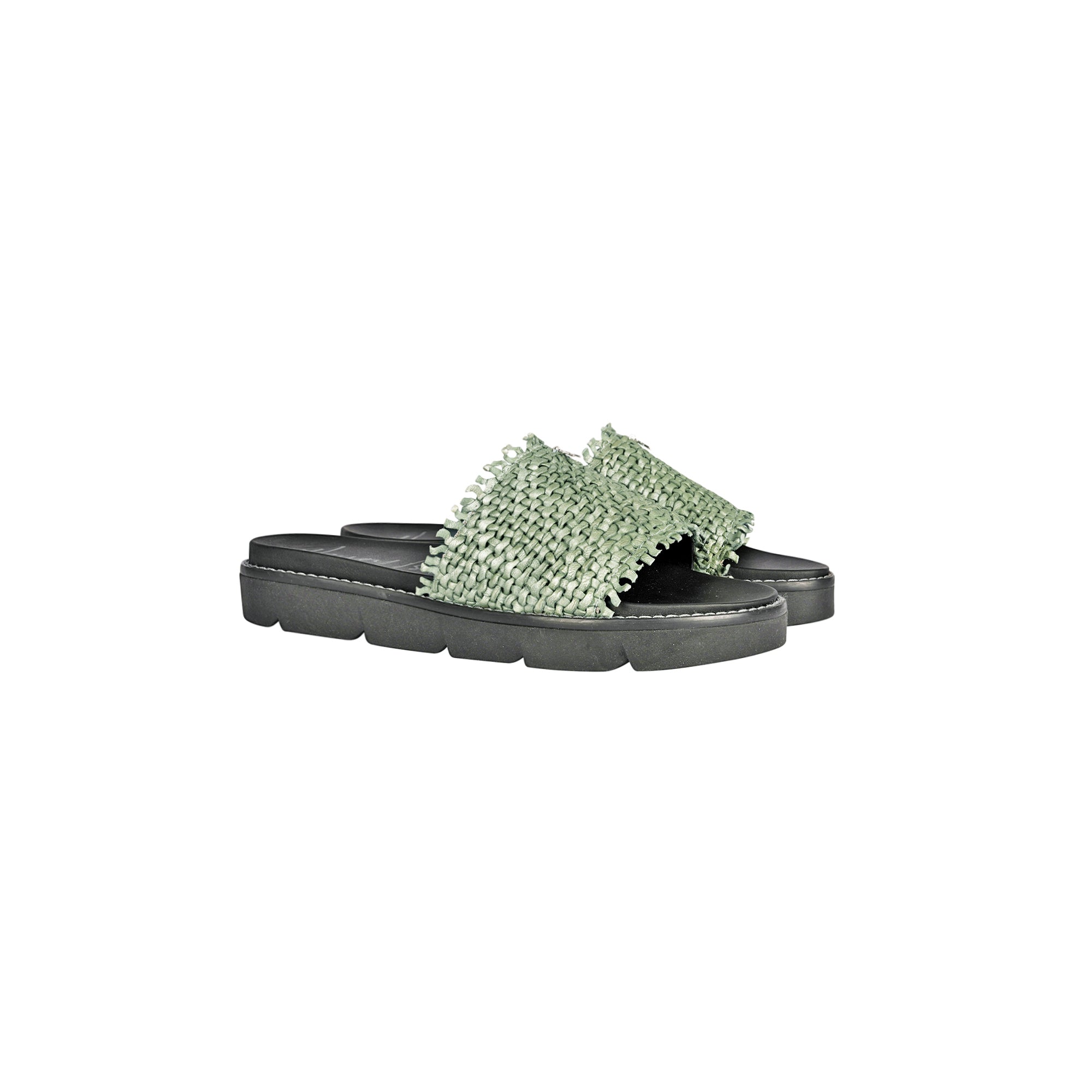 Slipper Intreccio Madreperla Agave