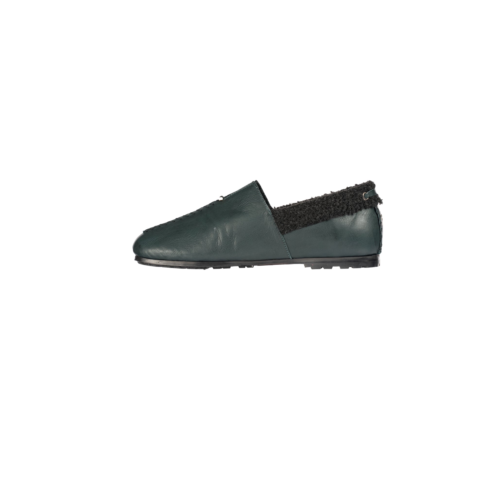 Norton Leather Slipper with Wool Lining