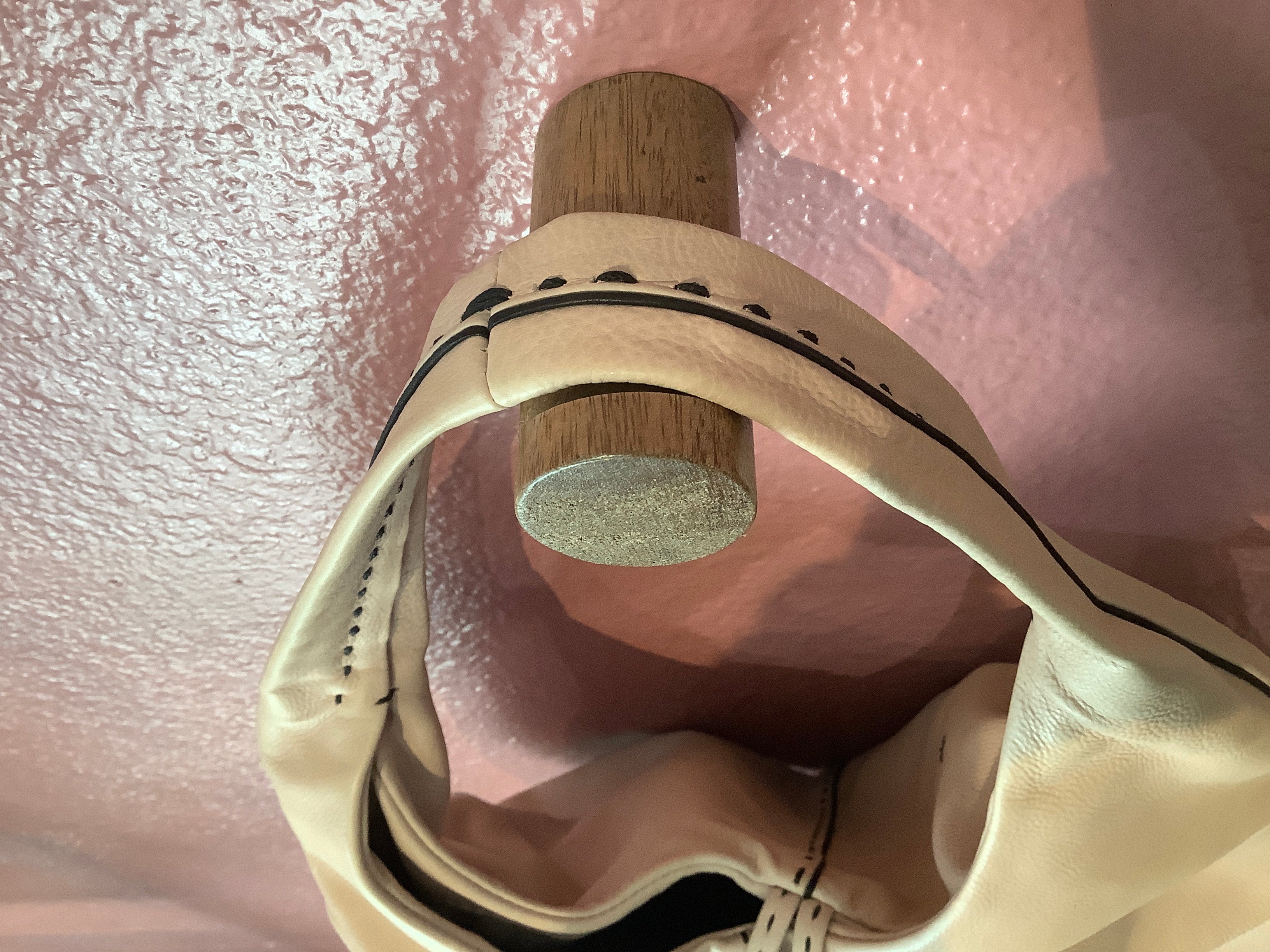 Rare Vintage H.B. Powder Pink Leather Hobo Bag