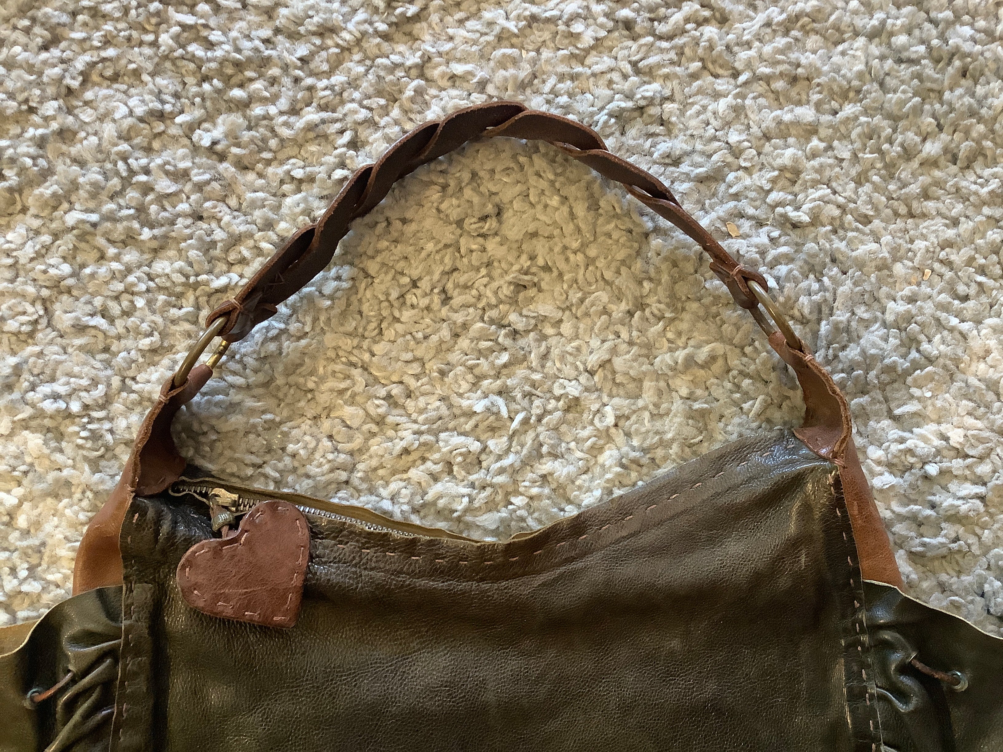 Rare Vintage Henry Beguelin Hobo Heart Bag