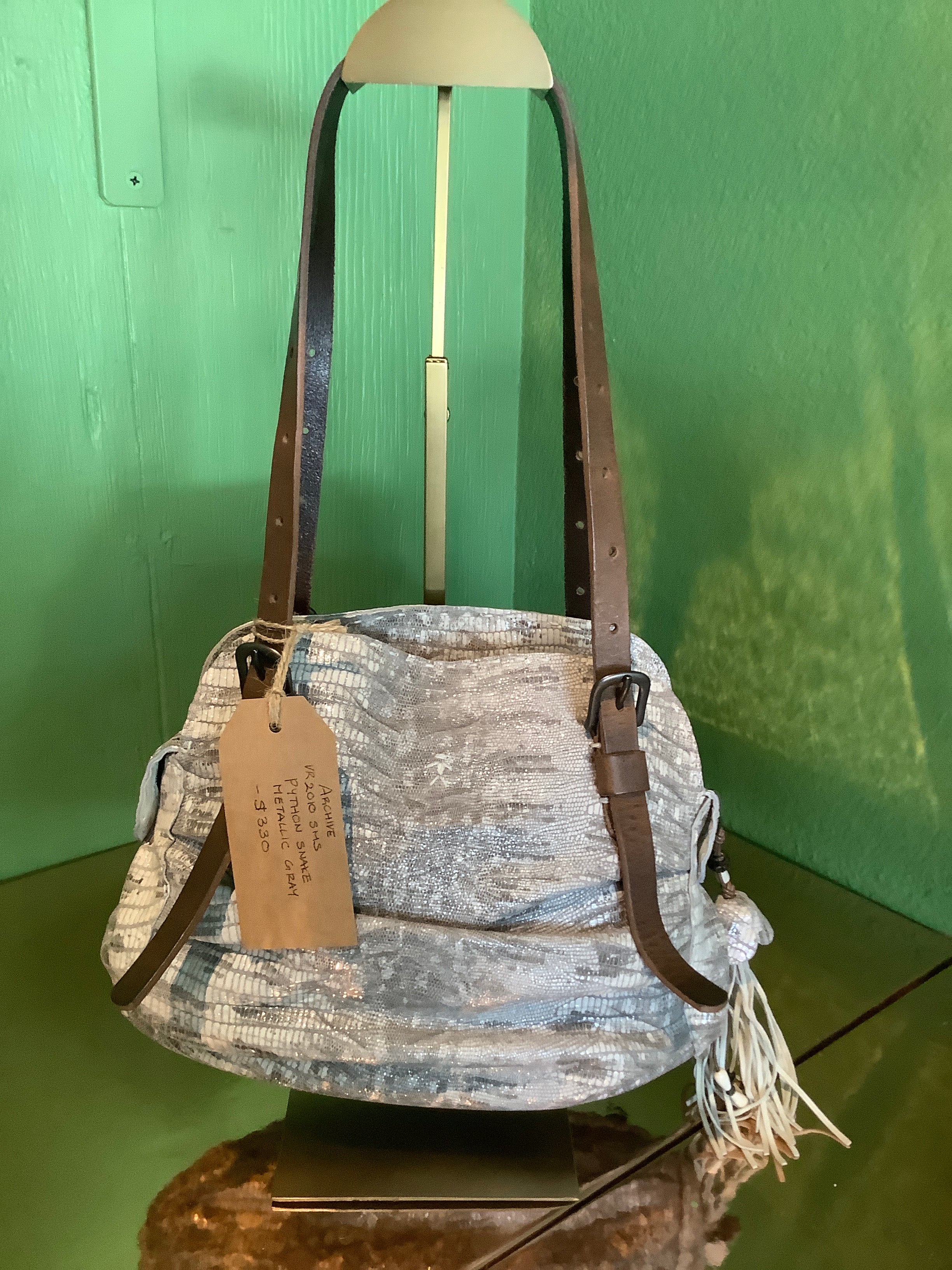 Small Snakeskin Scrunchy Handbag