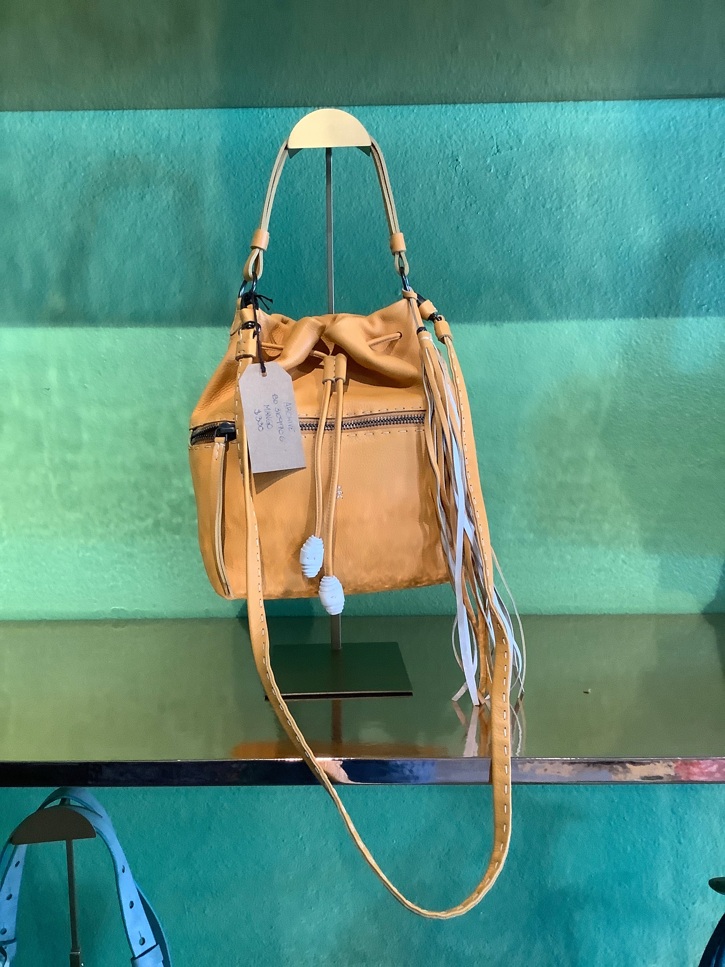 Mango Orange Small Bucket bag