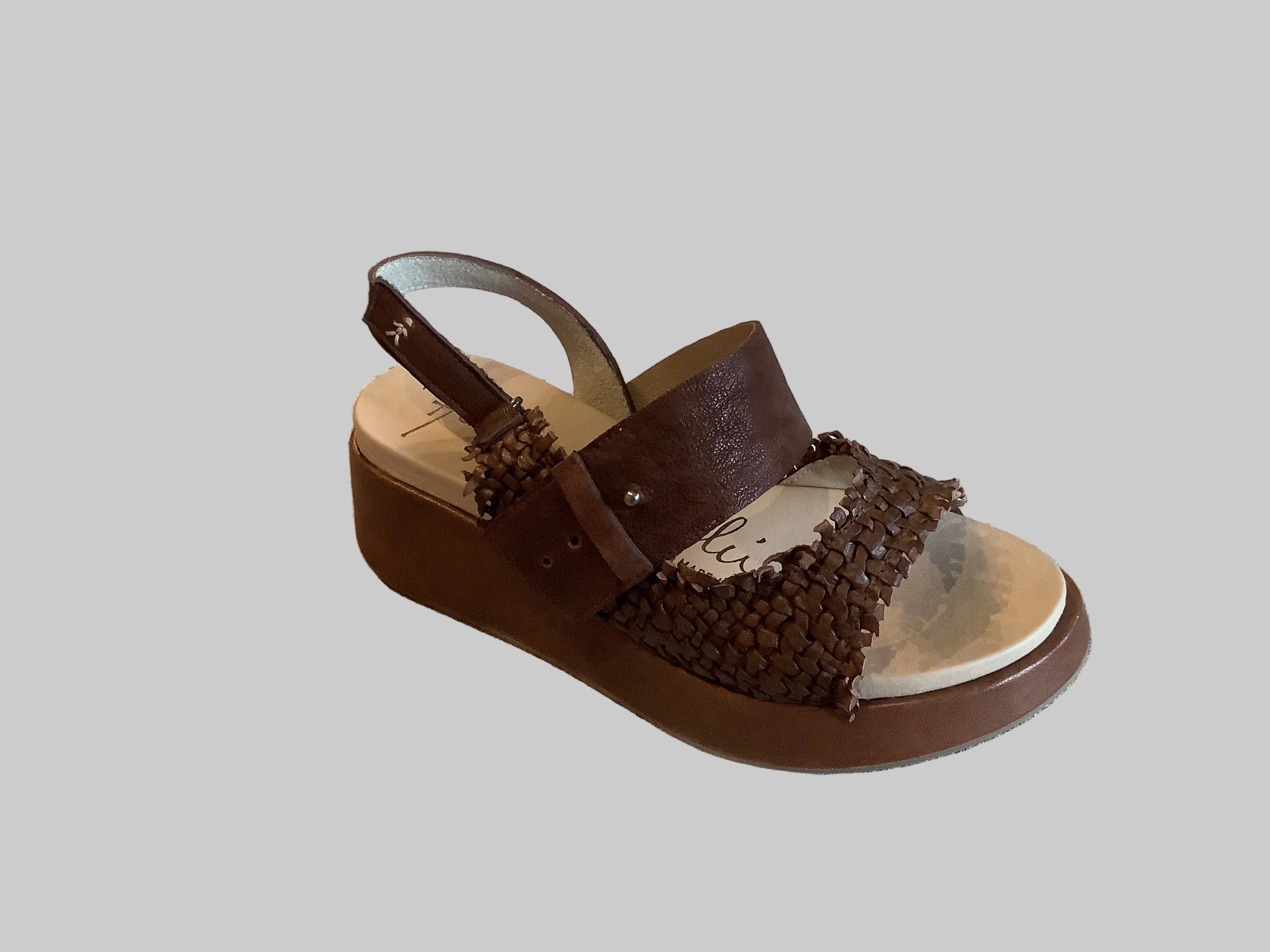 Archival Treasure Henry Beguelin Woven Platform Wedge Sandal