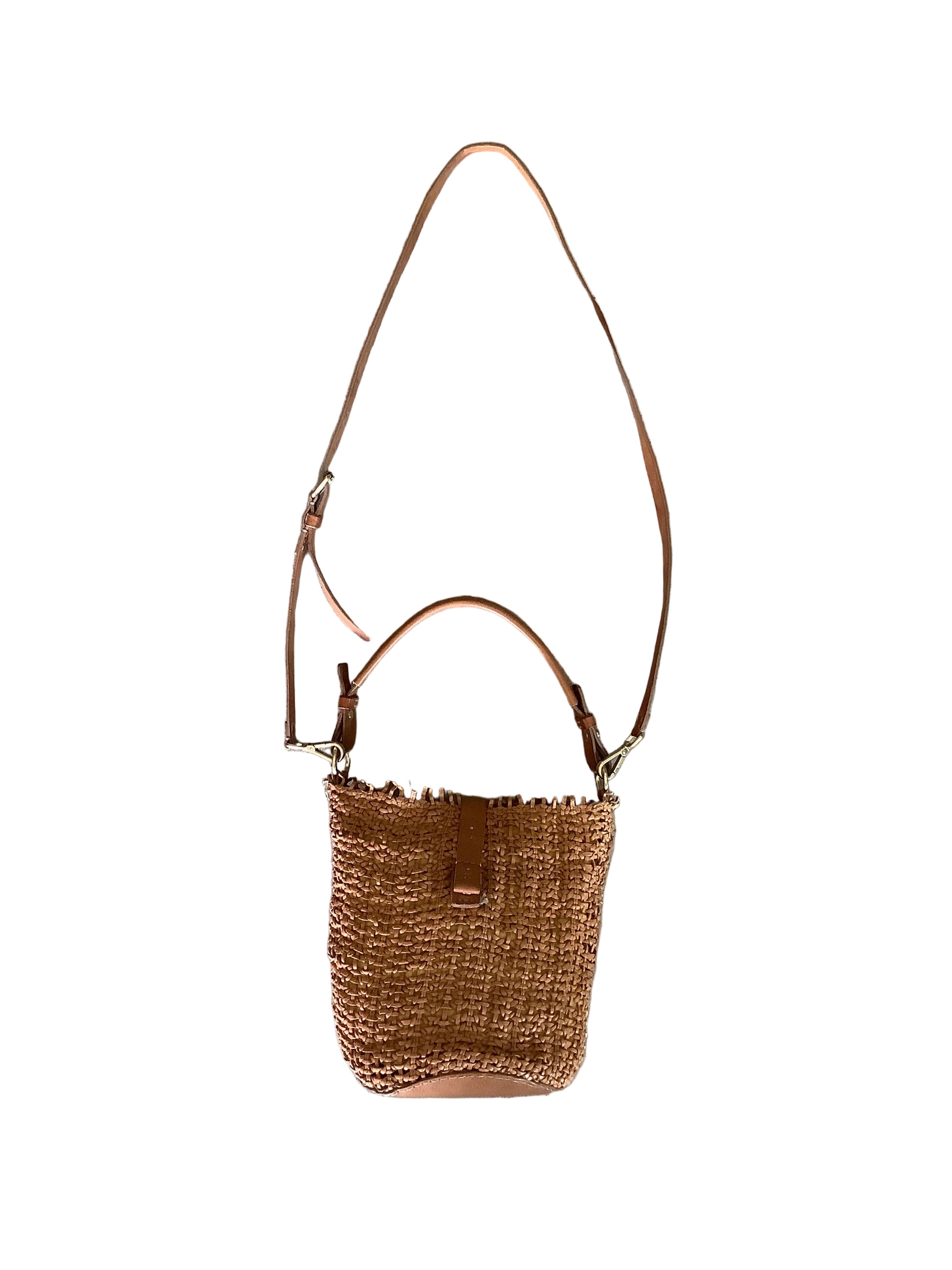 Rare Vintage Henry Beguelin woven Secchiello Intreccio Leather Arricciata Bag