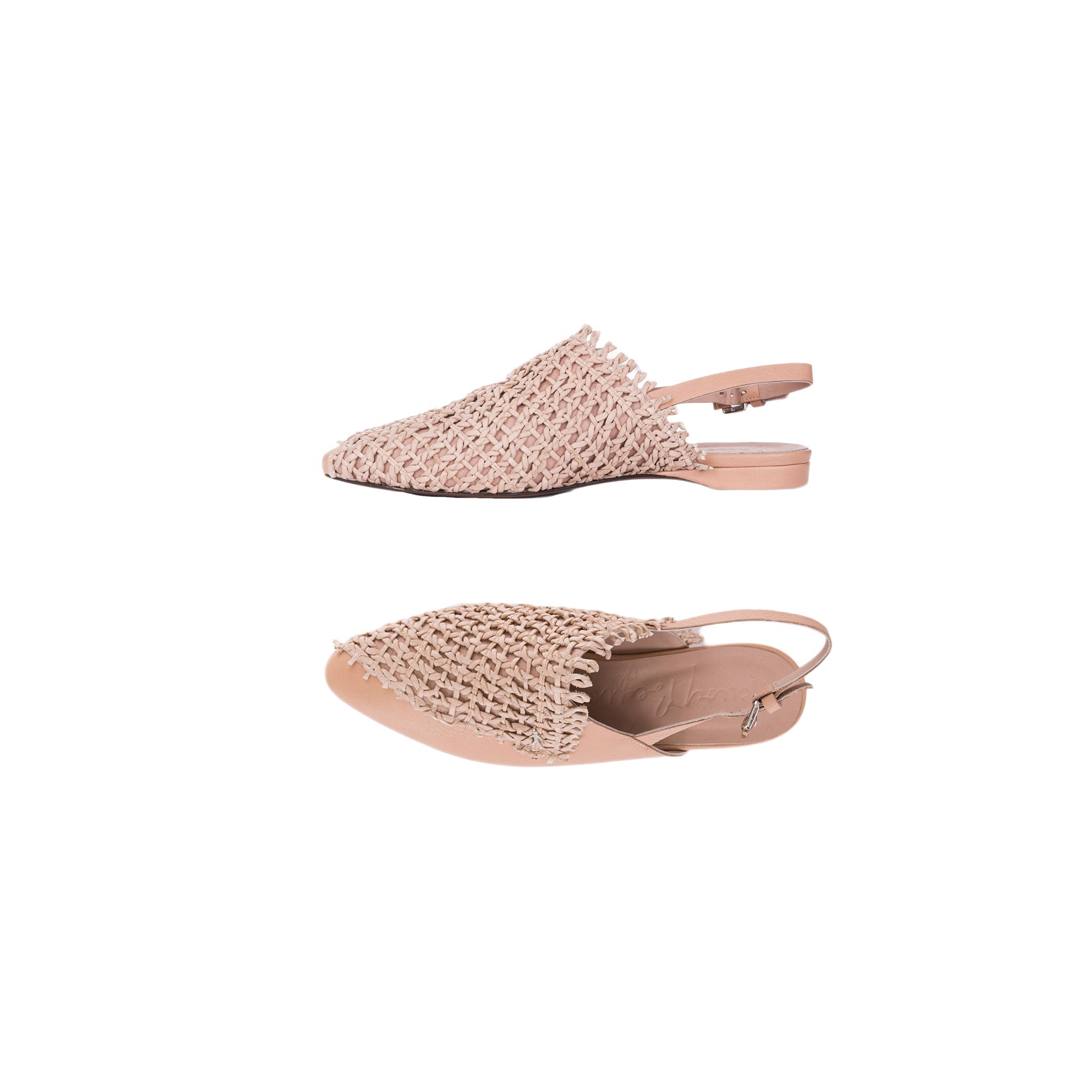 Slingback Shoes Intreccio Rete Fard
