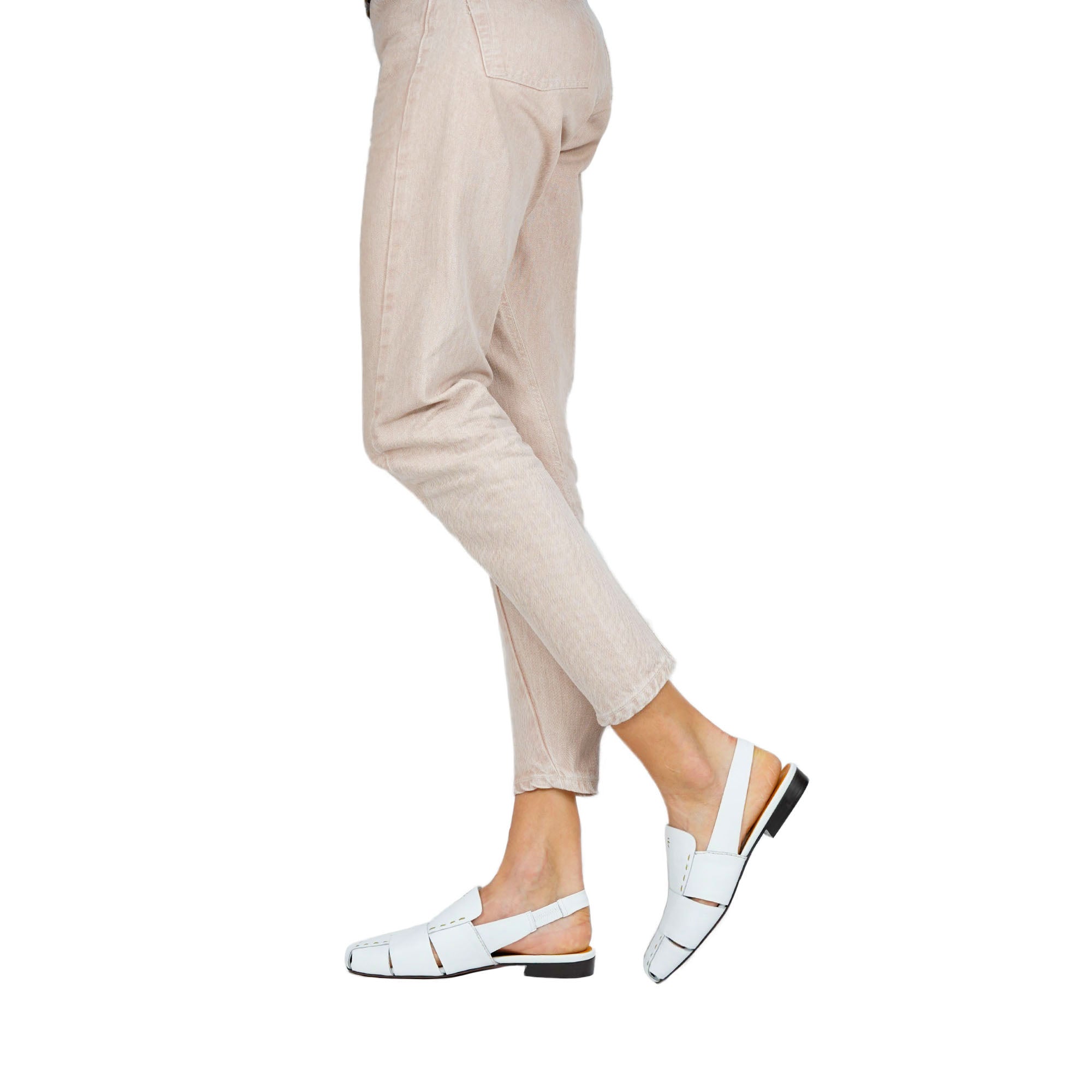 Slingback Mules Cervo Bianco