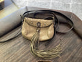 Rare Vintage Taupe Studded Crossbody Bag