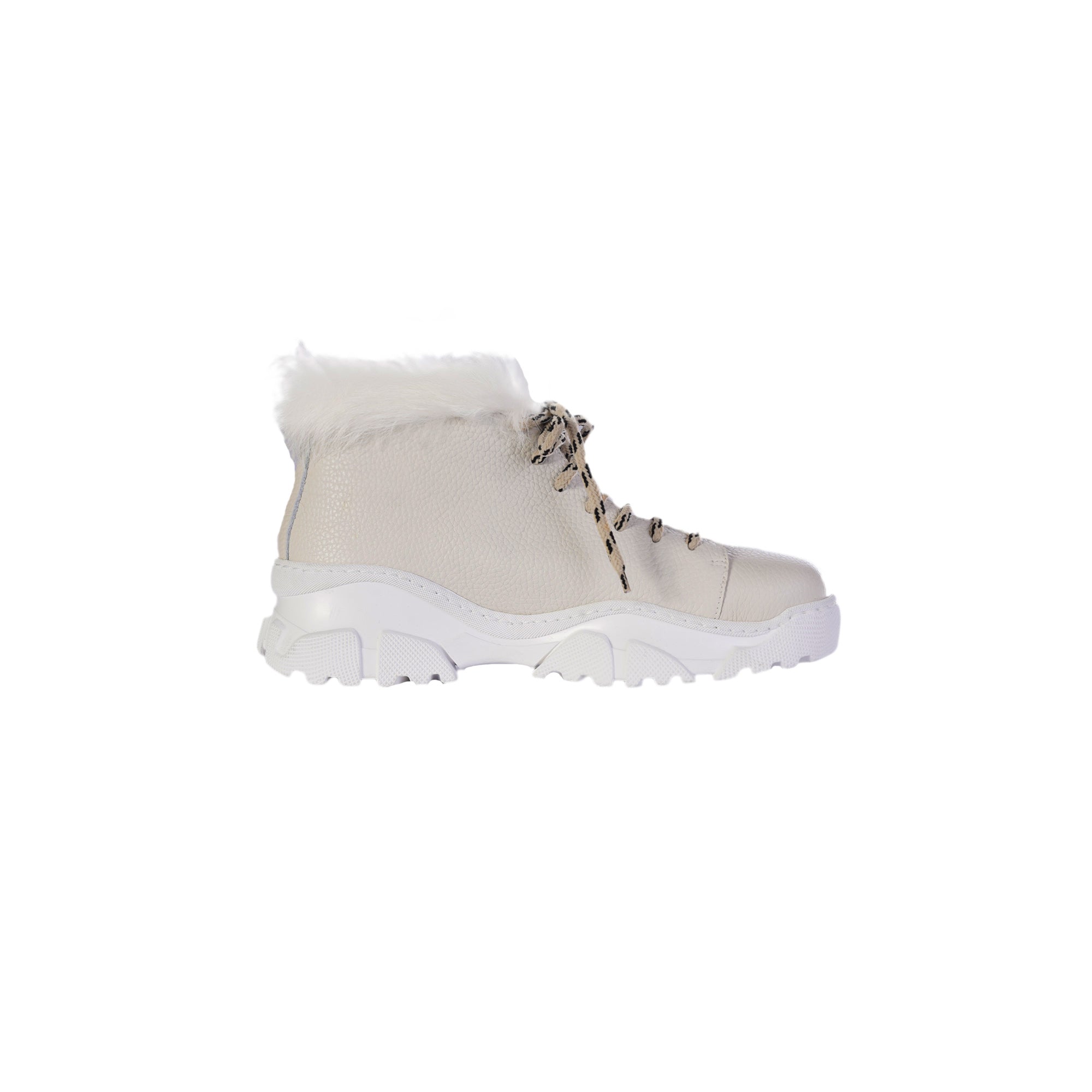 High Fur Sneaker Cervo Chalk White