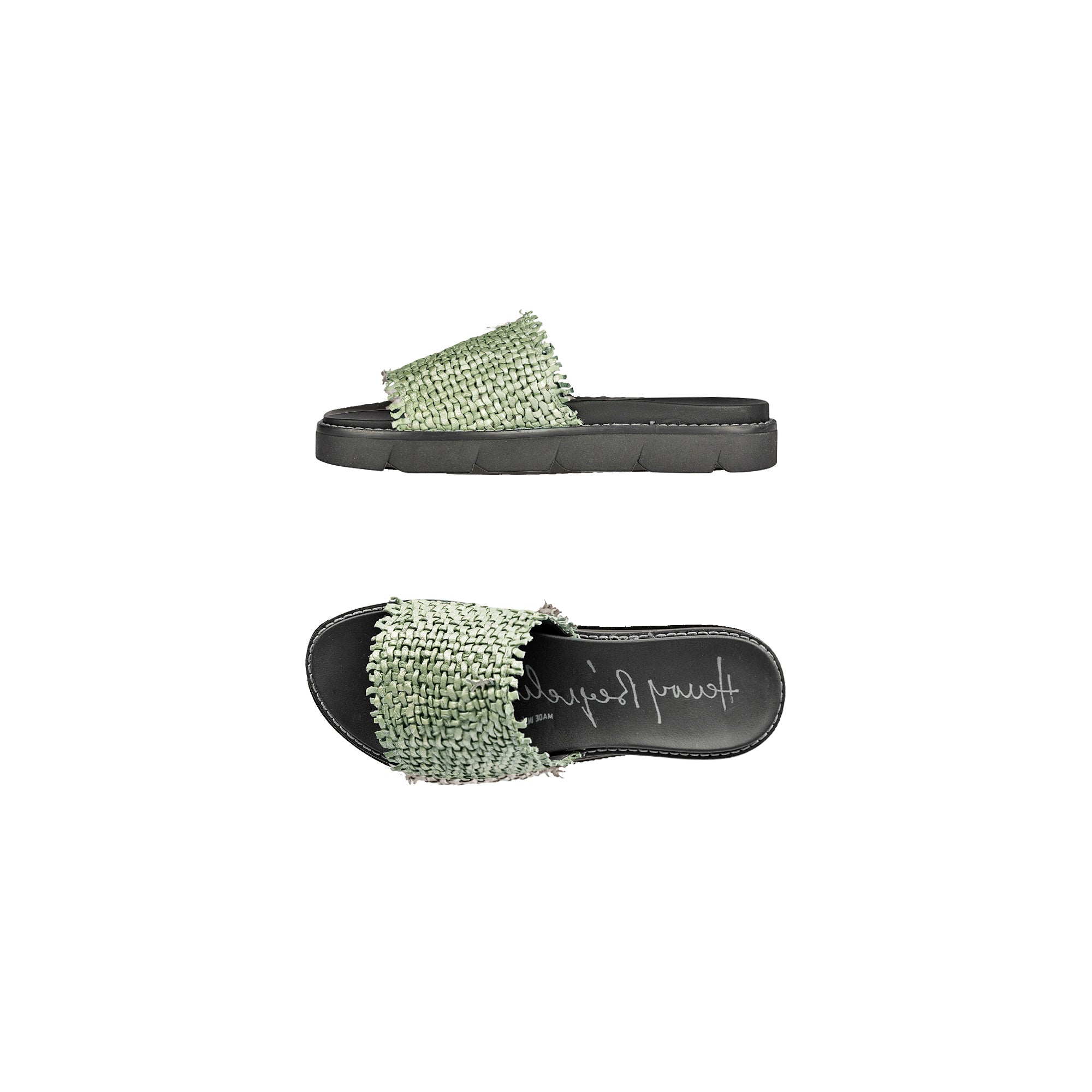 Slipper Intreccio Madreperla Agave