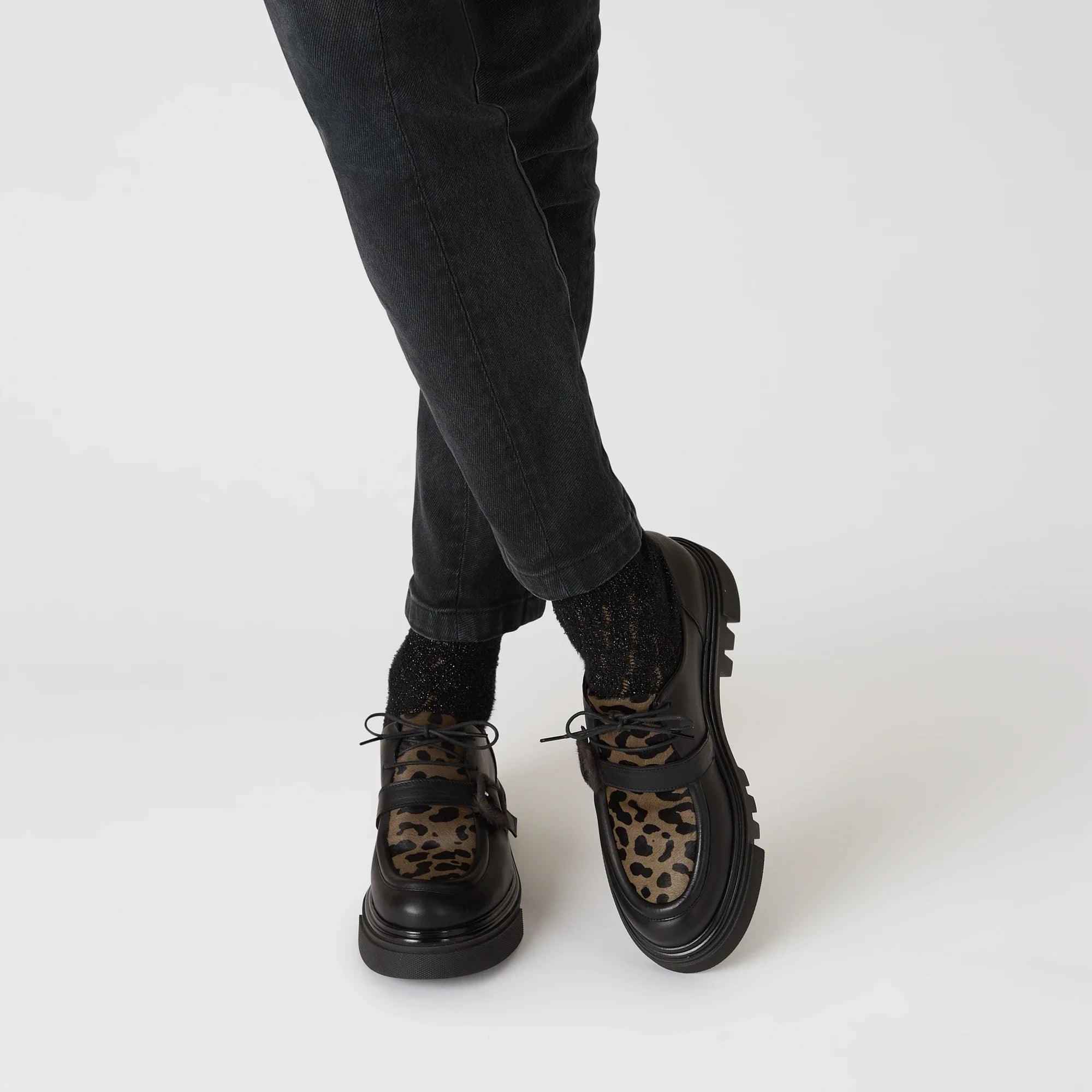 Leopard Buckle Loafer in Norton