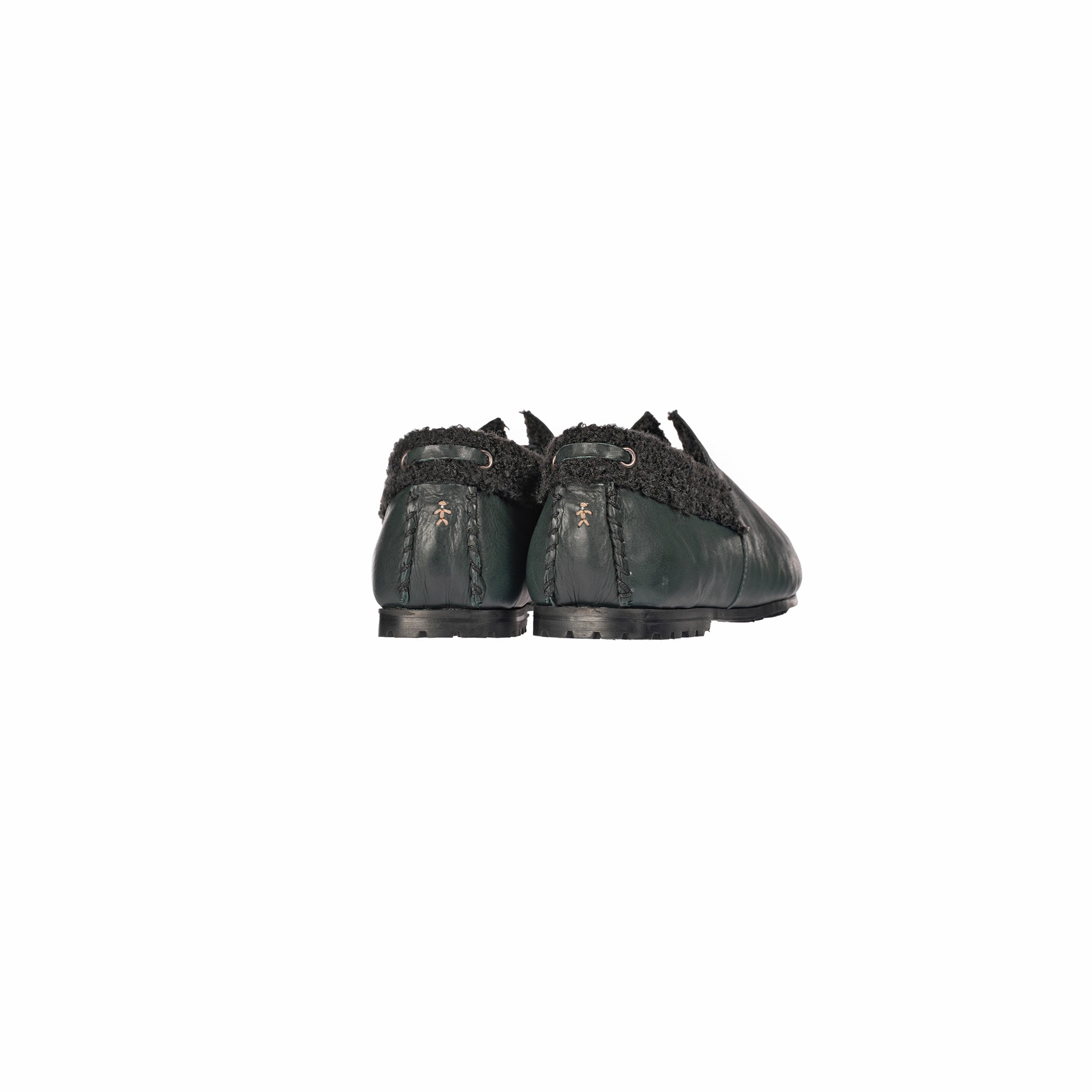 Norton Leather Slipper with Wool Lining