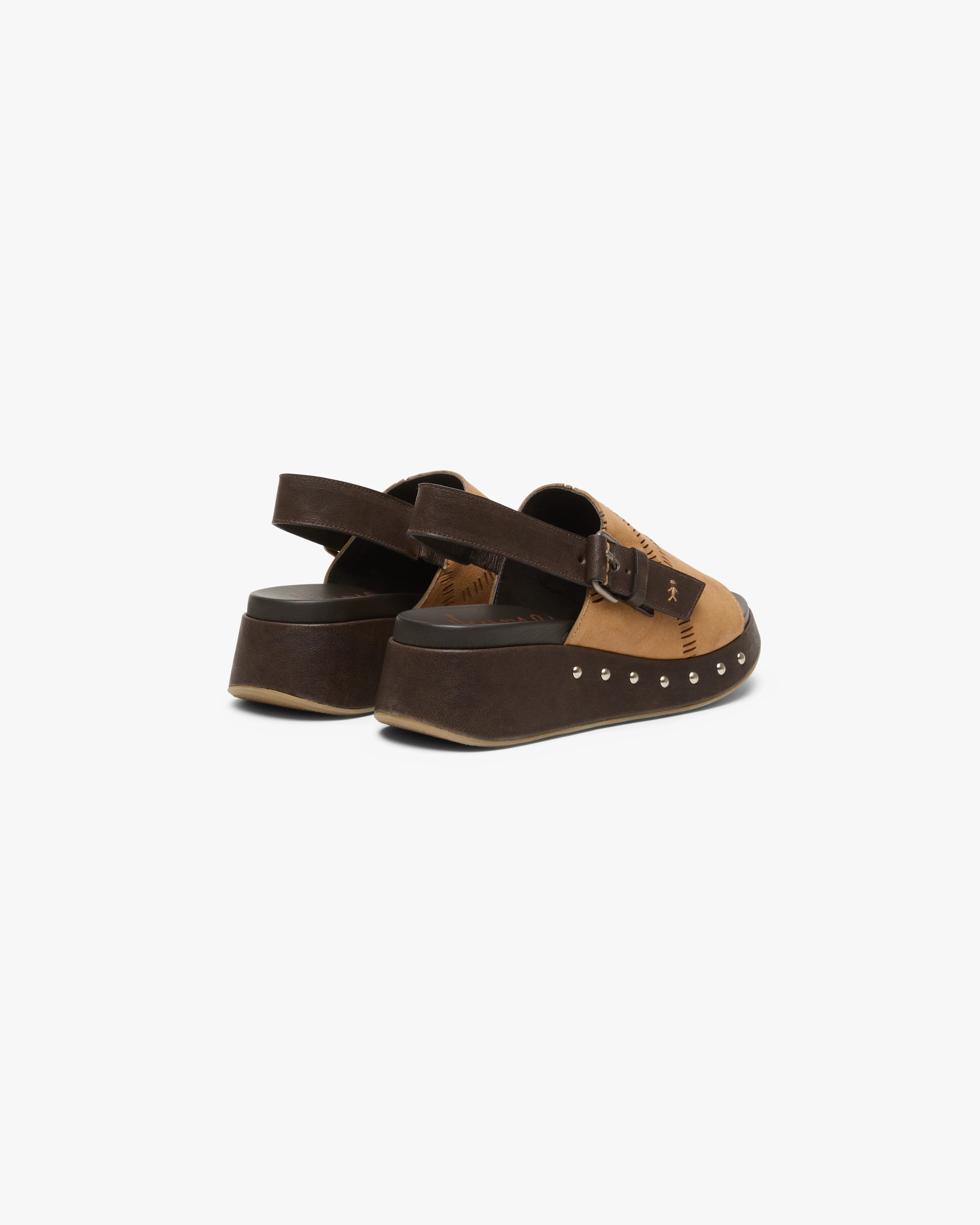 Embroidered Leather Clog
