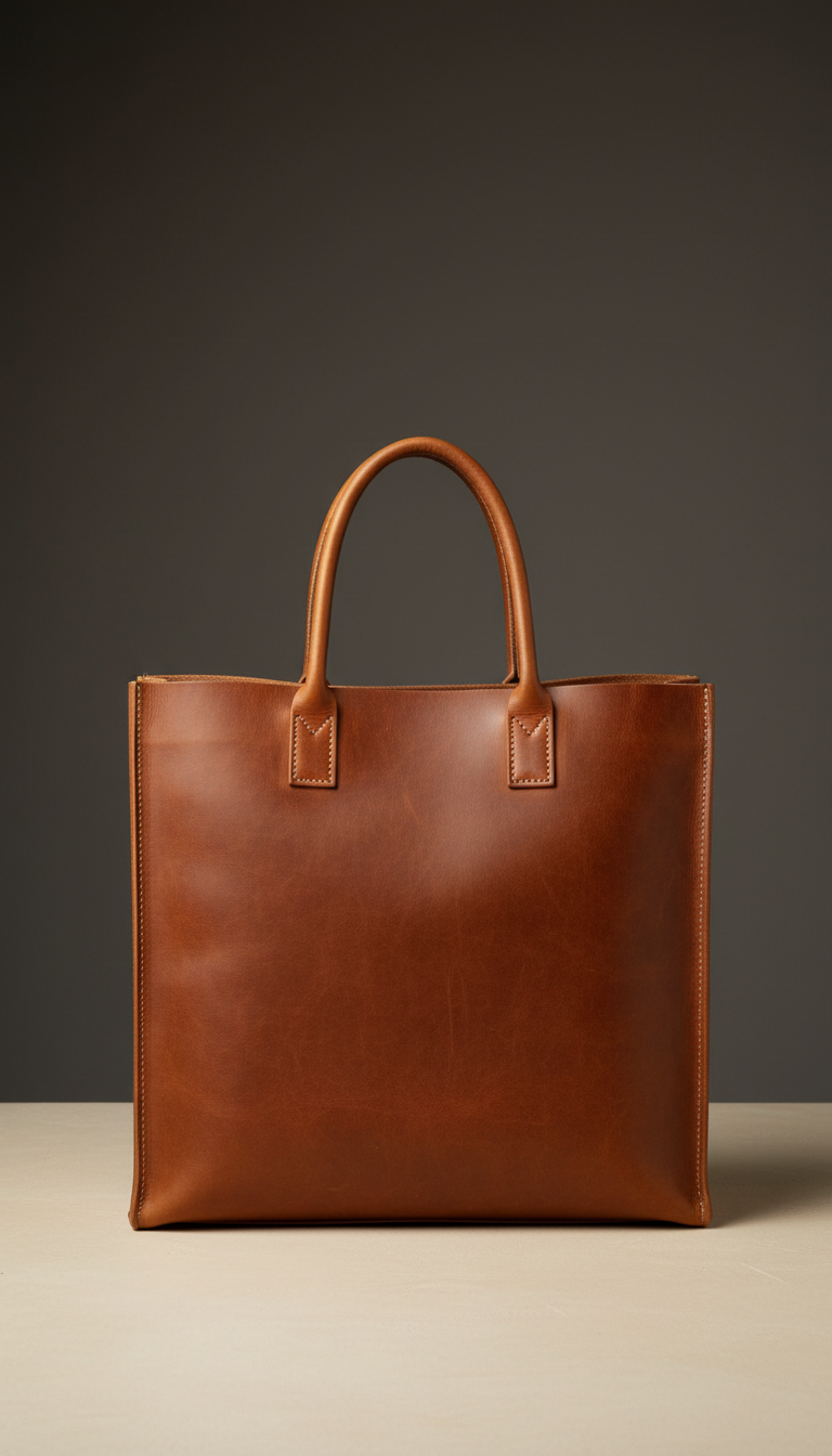 Archival Cognac Leather Tote