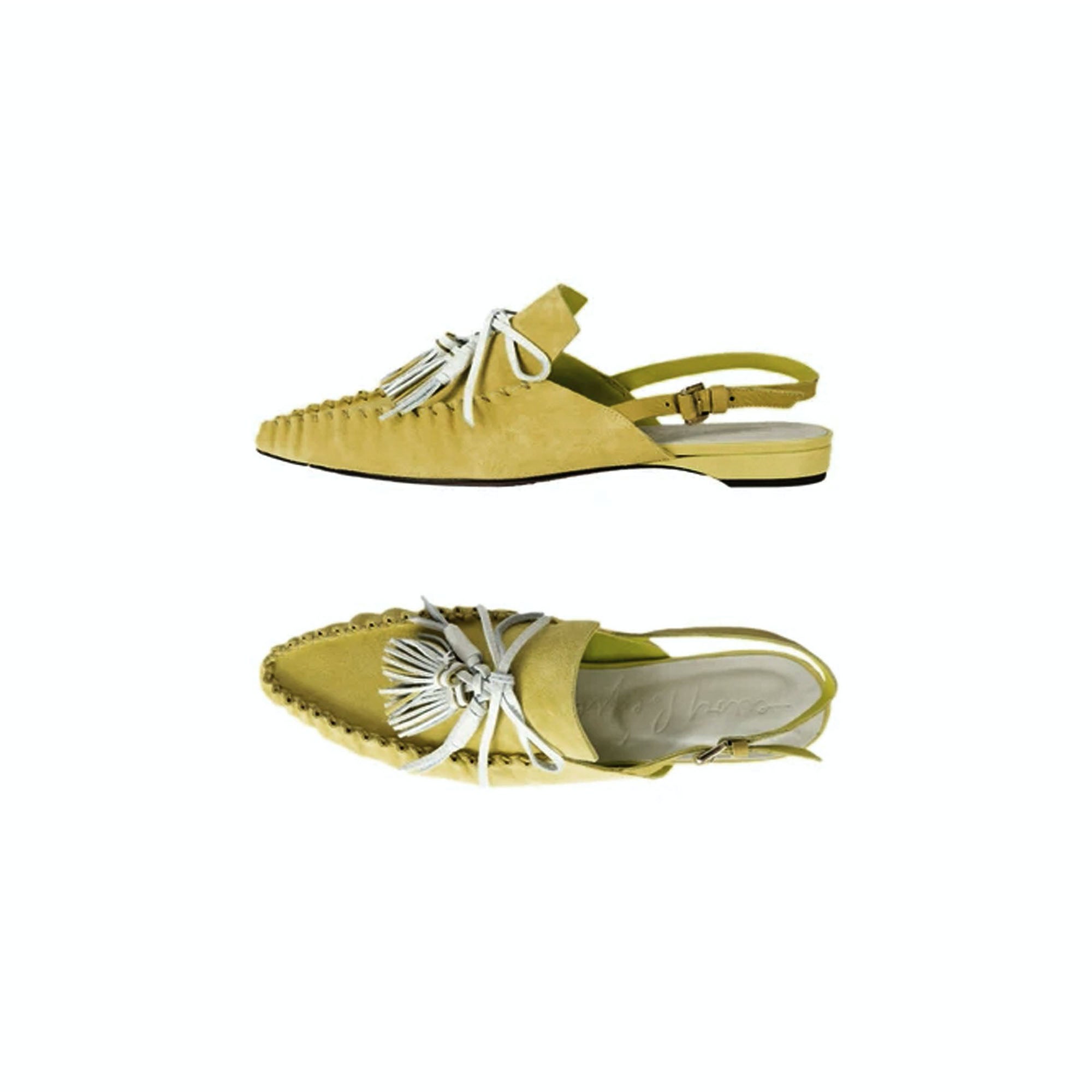 Slingback Moccasin Suede Curry